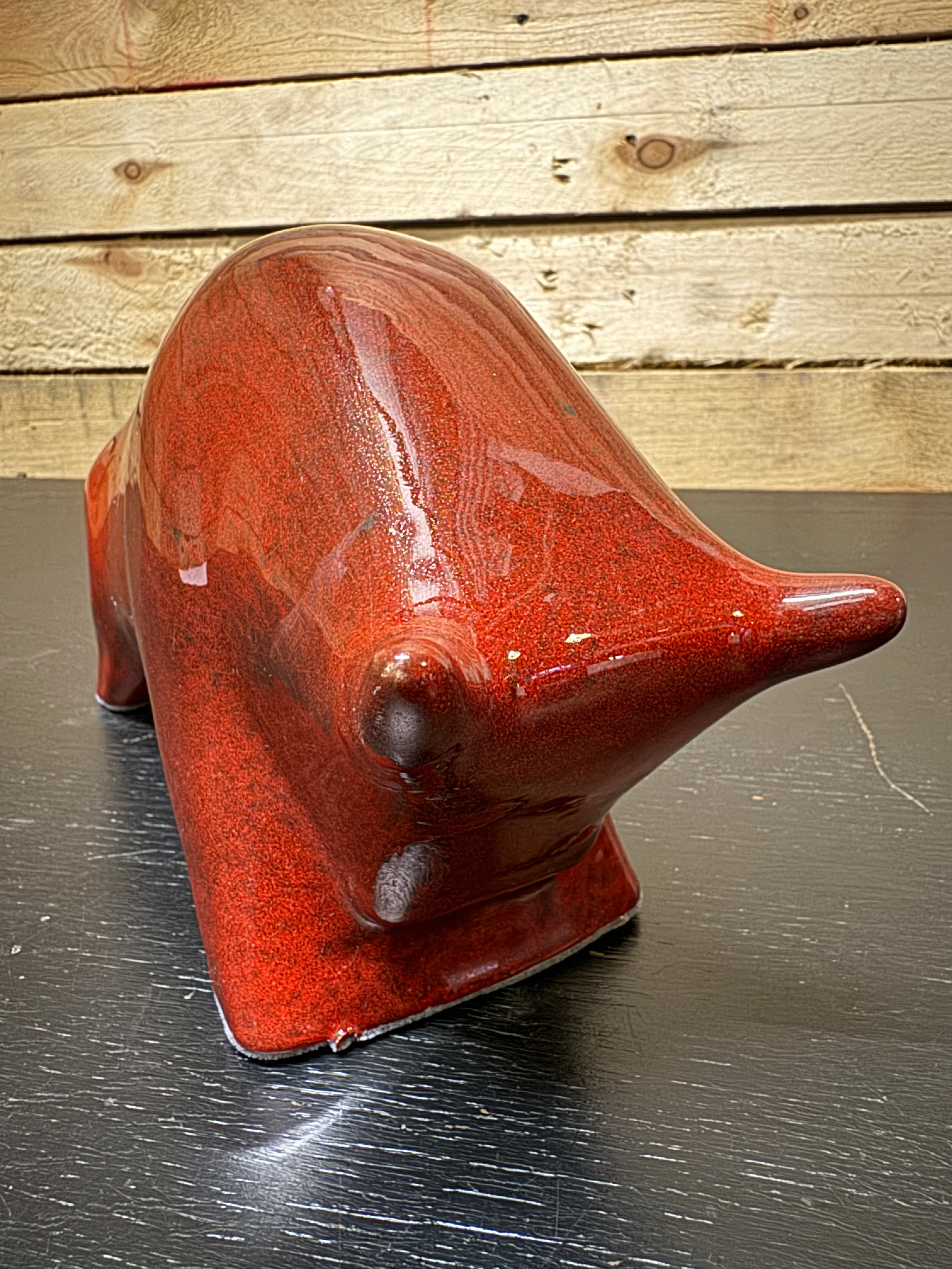 Otto Keramik Ceramic Bull West German Pottery Fat Lava - Image 5