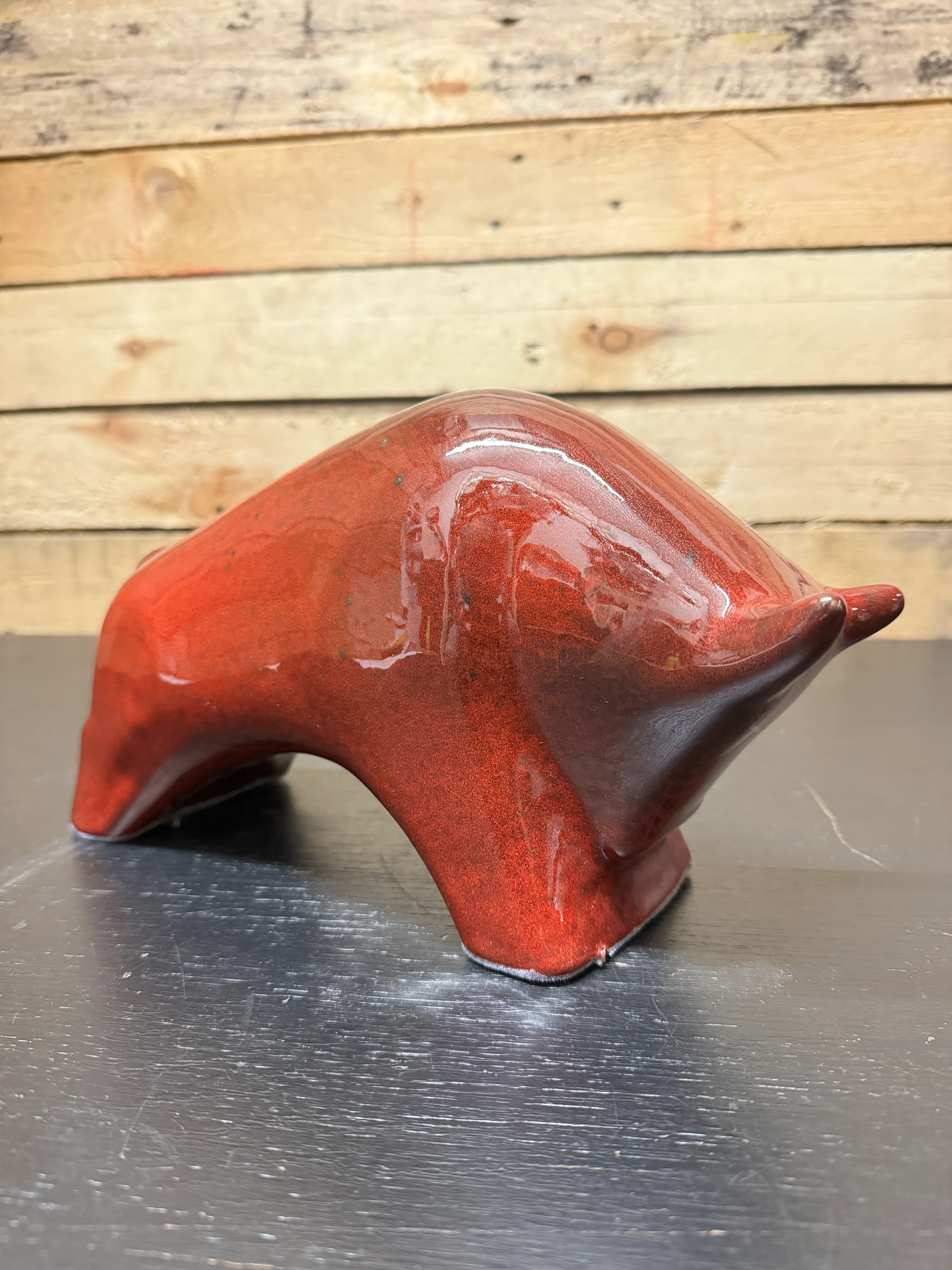 Otto Keramik Ceramic Bull West German Pottery Fat Lava - Image 6