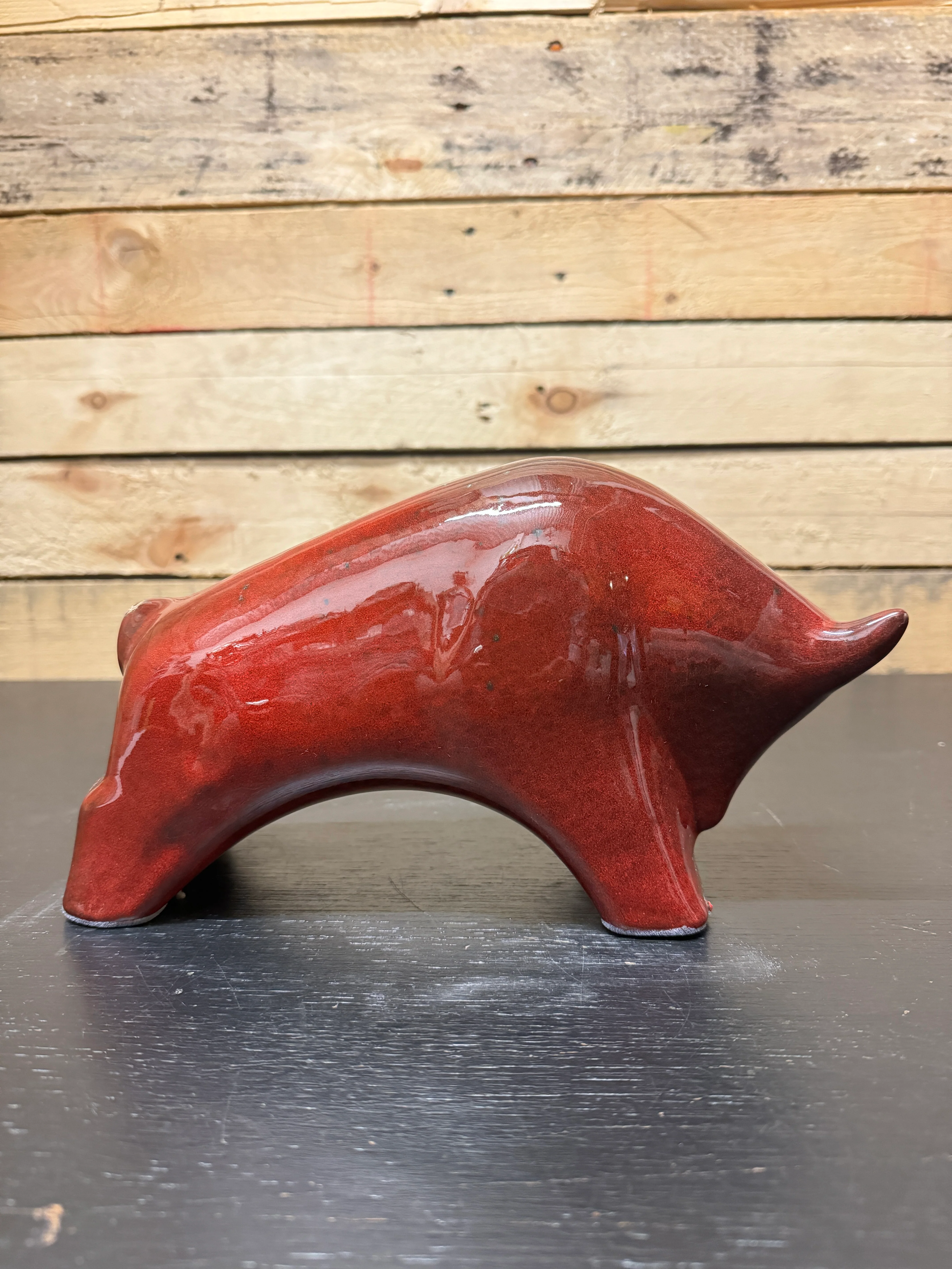 Otto Keramik Ceramic Bull West German Pottery Fat Lava - Image 7