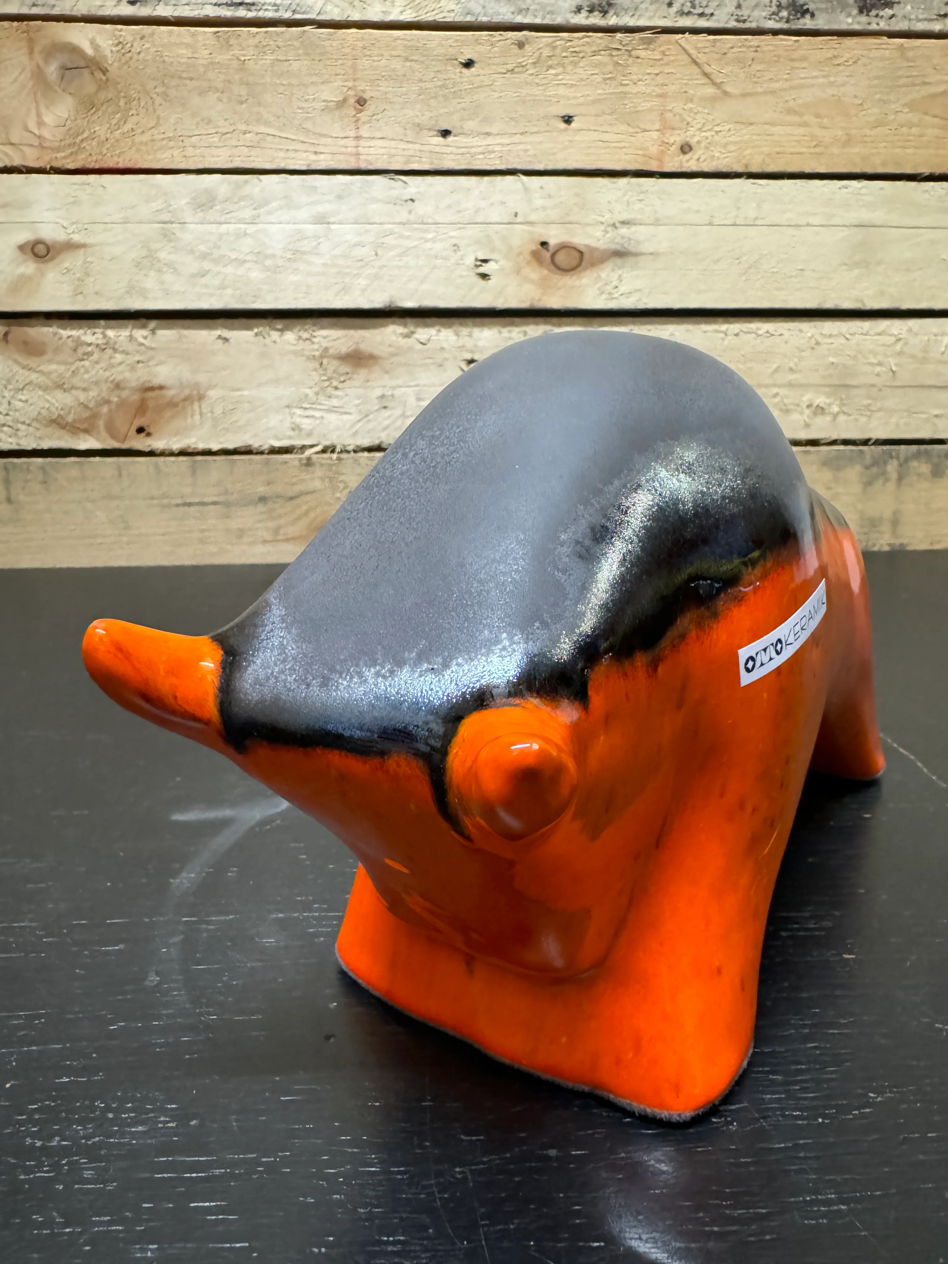 Otto Keramik Ceramic Bull West German Pottery Fat Lava - Image 3