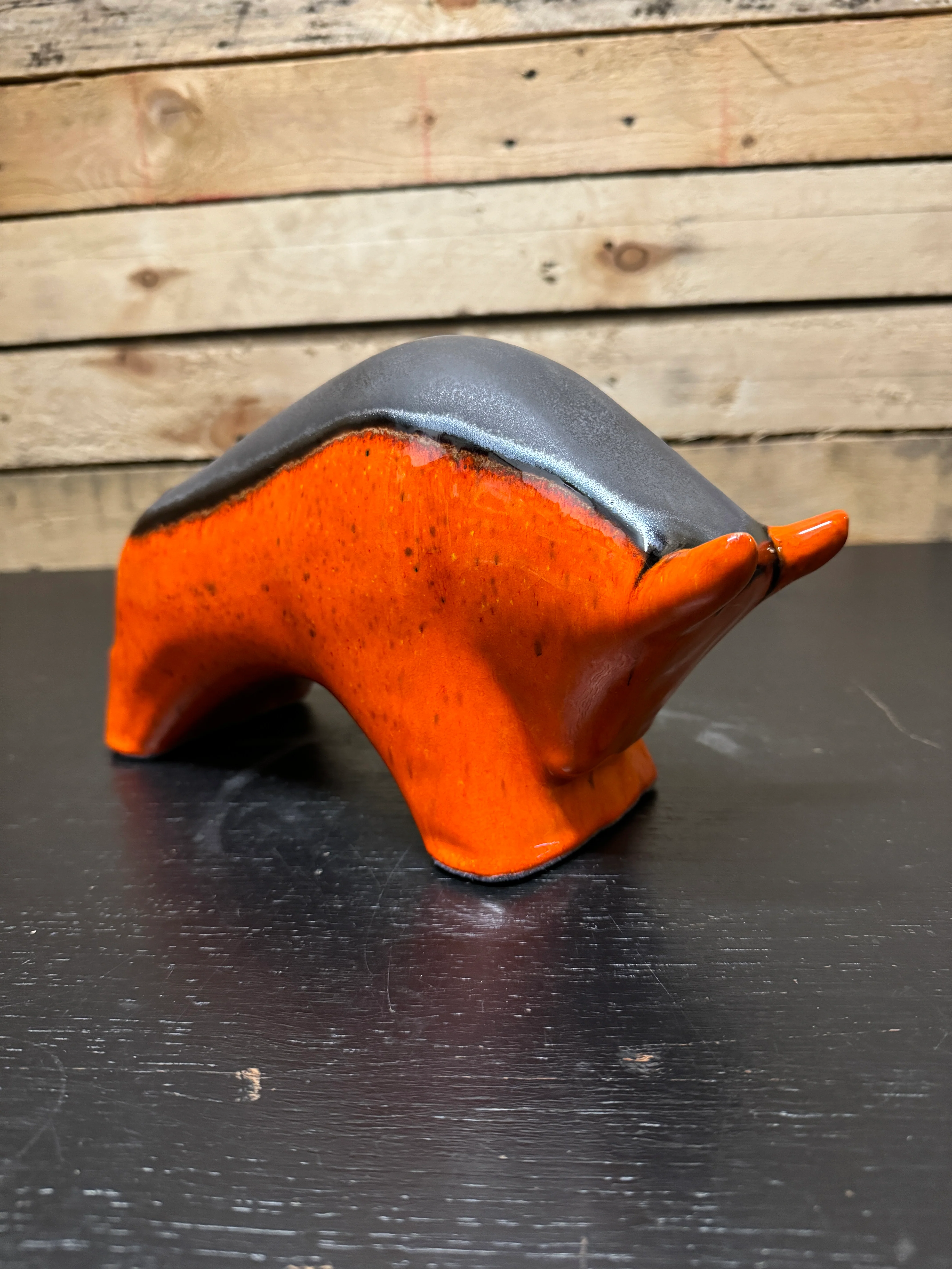 Otto Keramik Ceramic Bull West German Pottery Fat Lava - Image 6