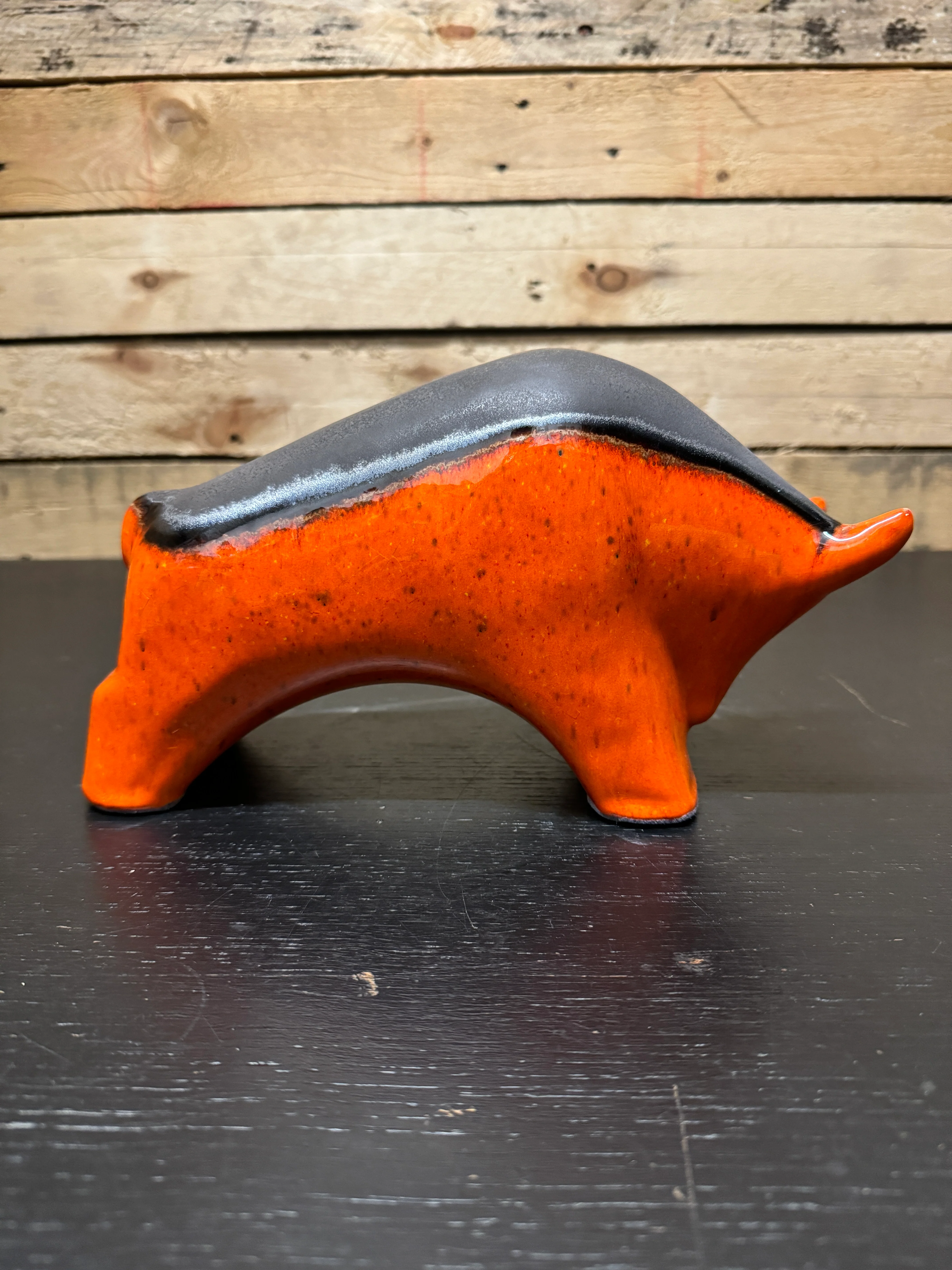 Otto Keramik Ceramic Bull West German Pottery Fat Lava - Image 7