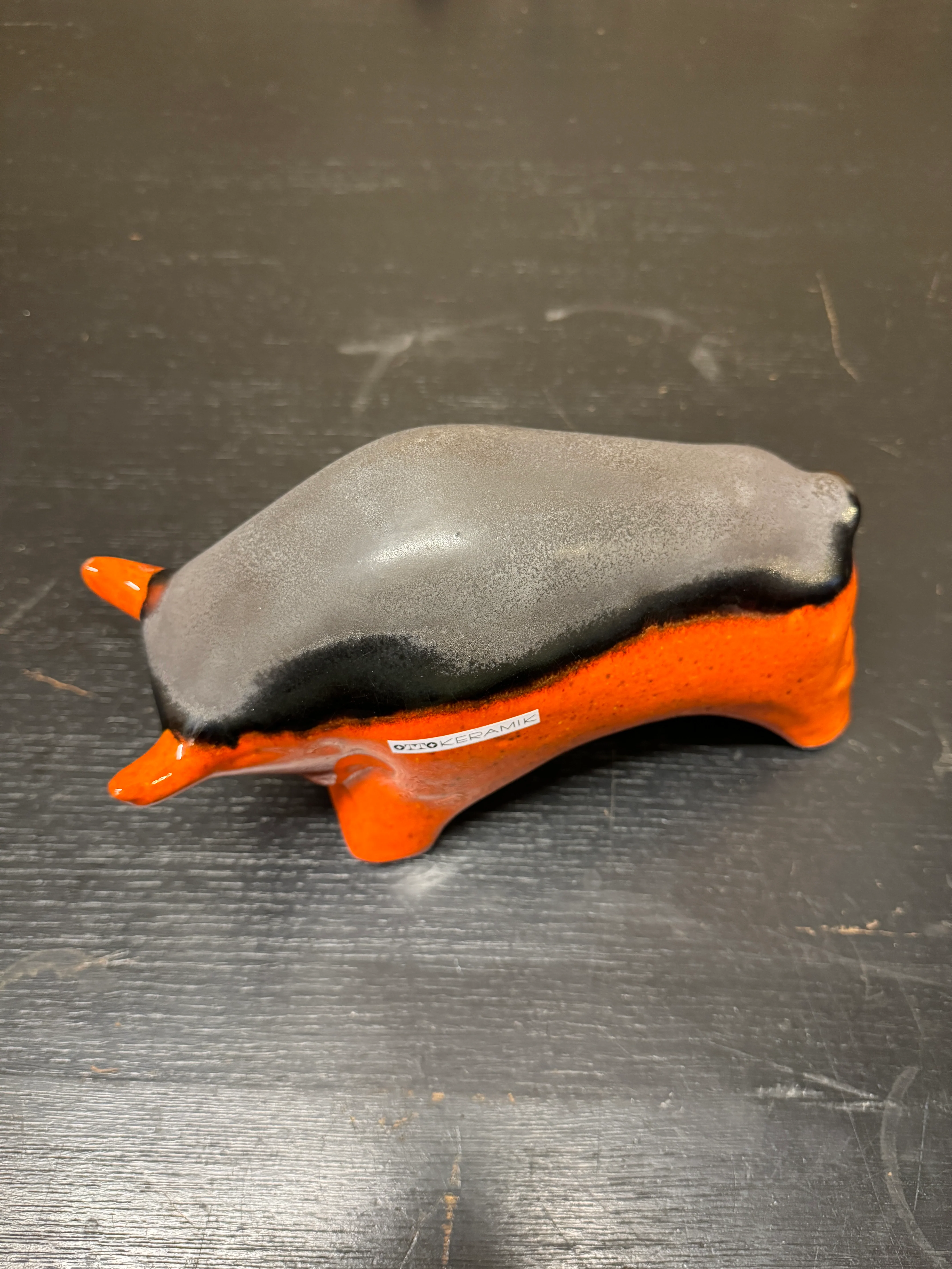 Otto Keramik Ceramic Bull West German Pottery Fat Lava - Image 8