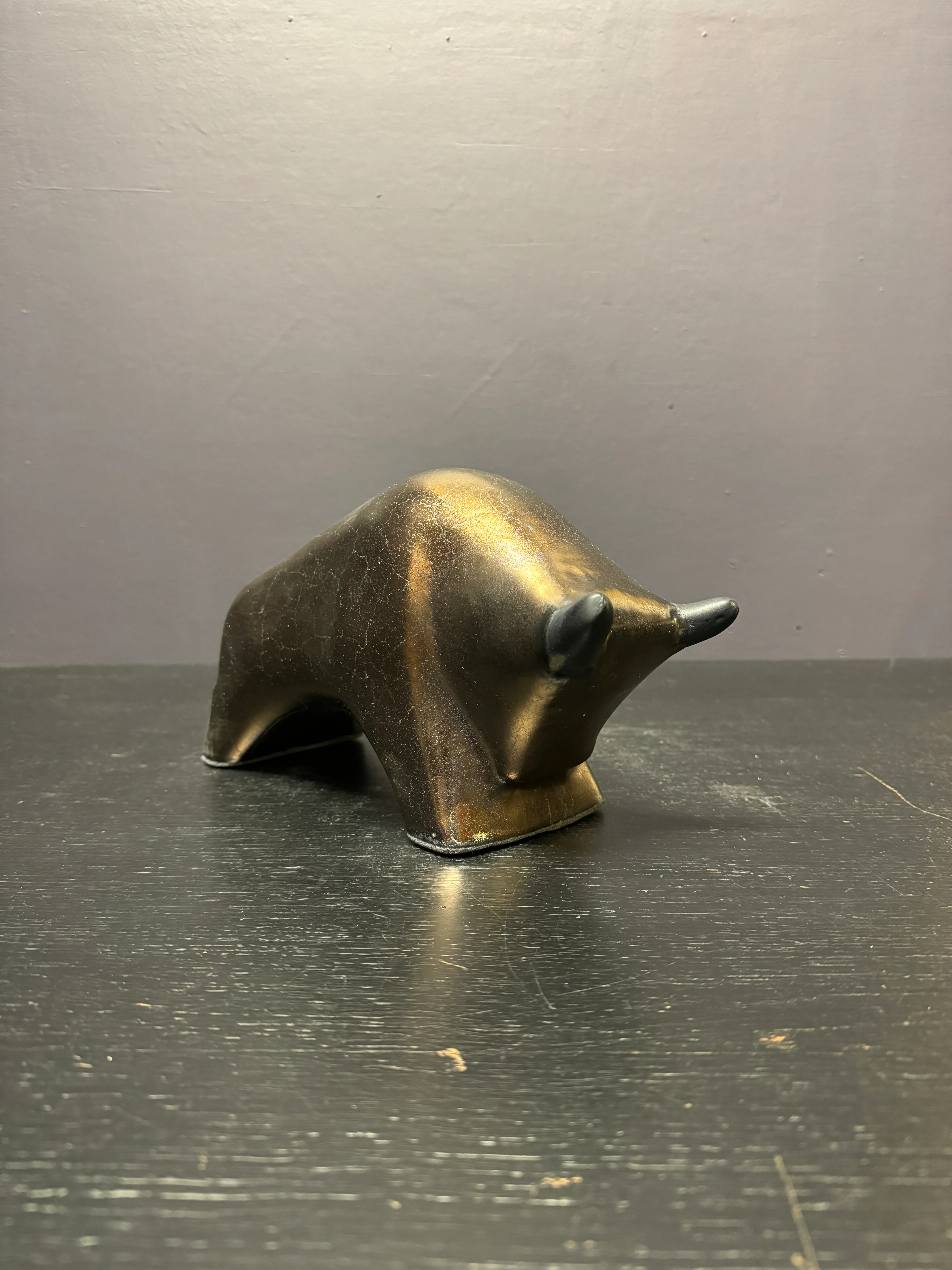 Otto Keramik Ceramic Bull West German Pottery Fat Lava - Image 6