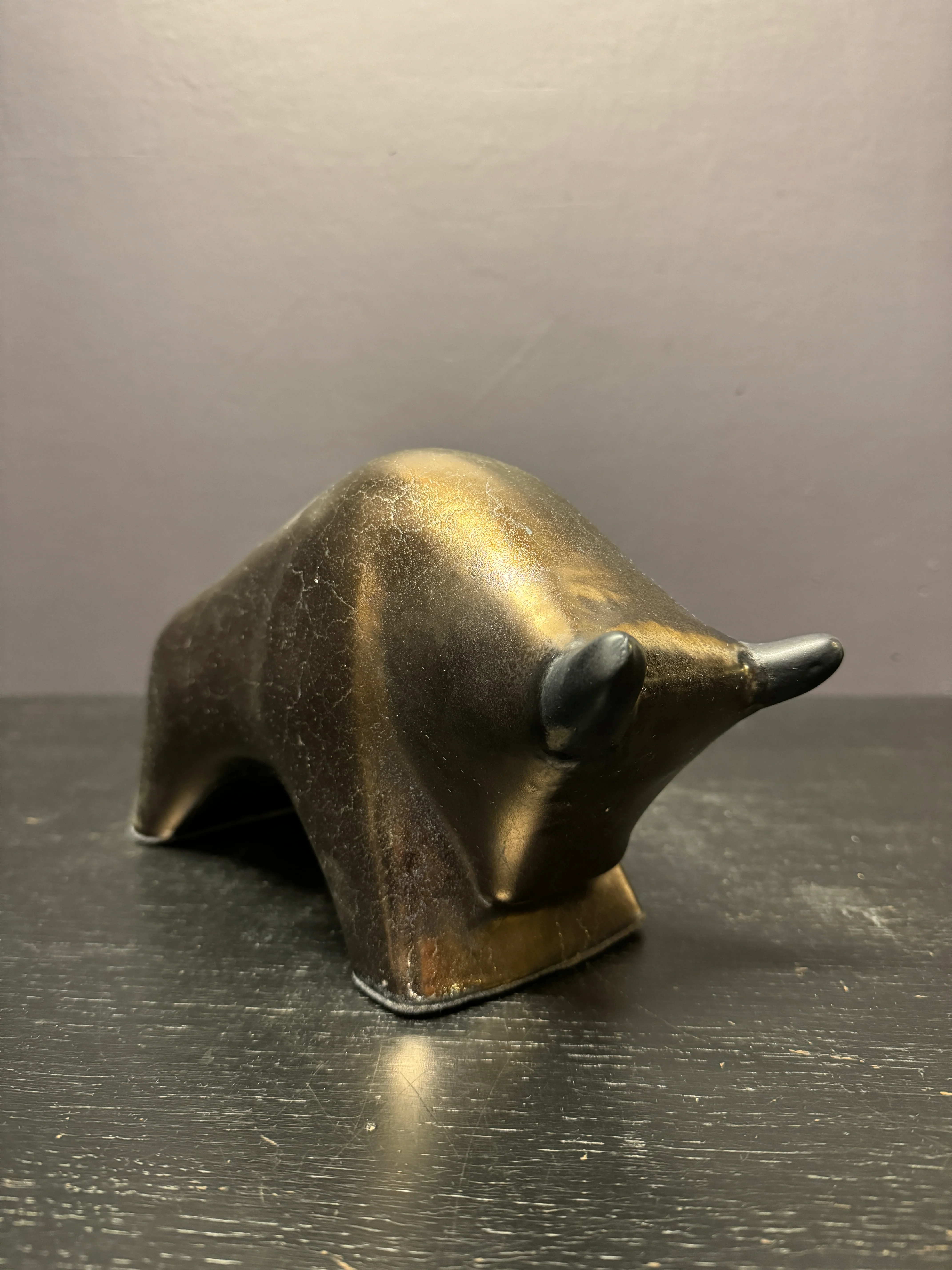 Otto Keramik Ceramic Bull West German Pottery Fat Lava - Image 7