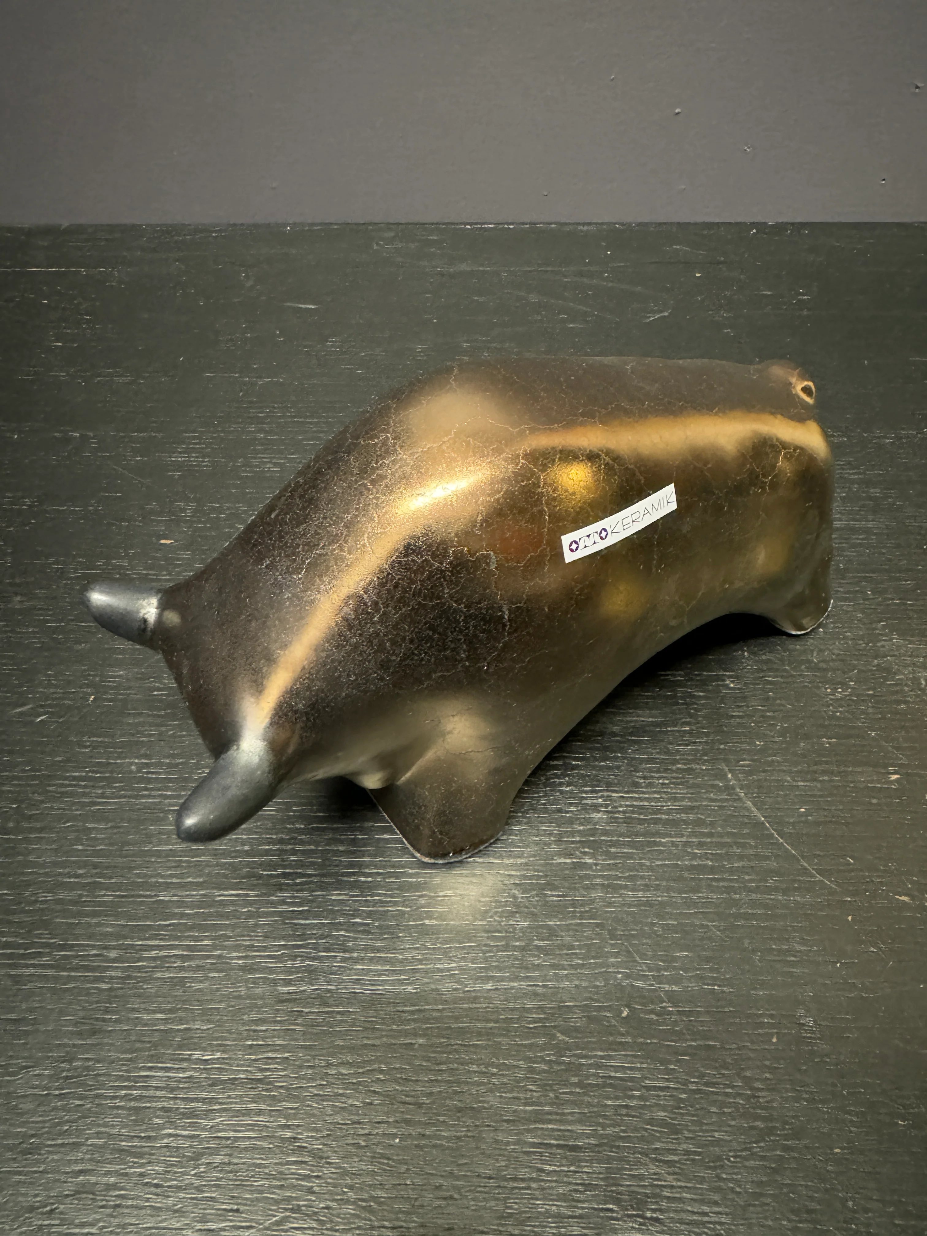 Otto Keramik Ceramic Bull West German Pottery Fat Lava - Image 8