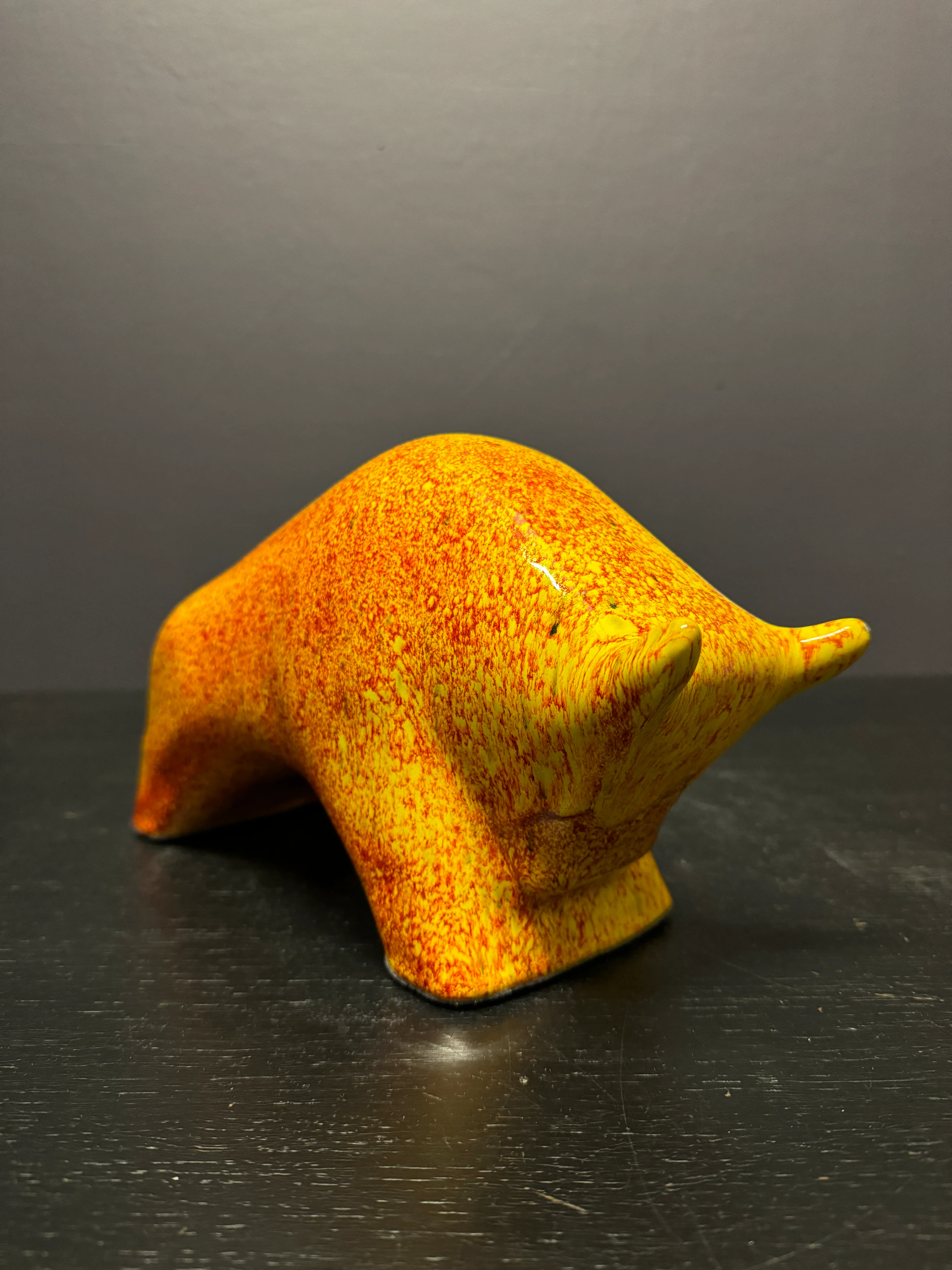 Otto Keramik Ceramic Bull West German Pottery Fat Lava - Image 5
