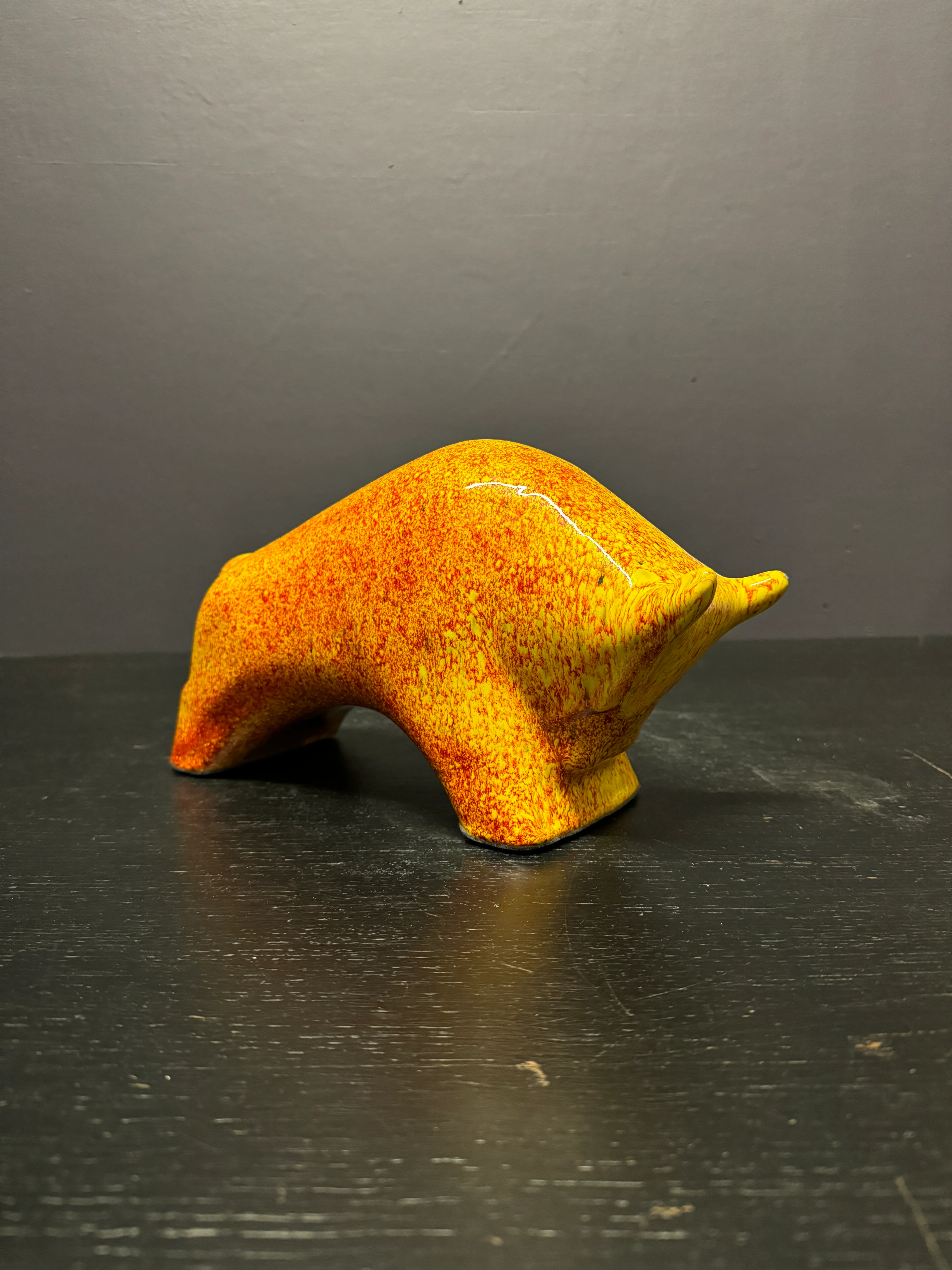 Otto Keramik Ceramic Bull West German Pottery Fat Lava - Image 6