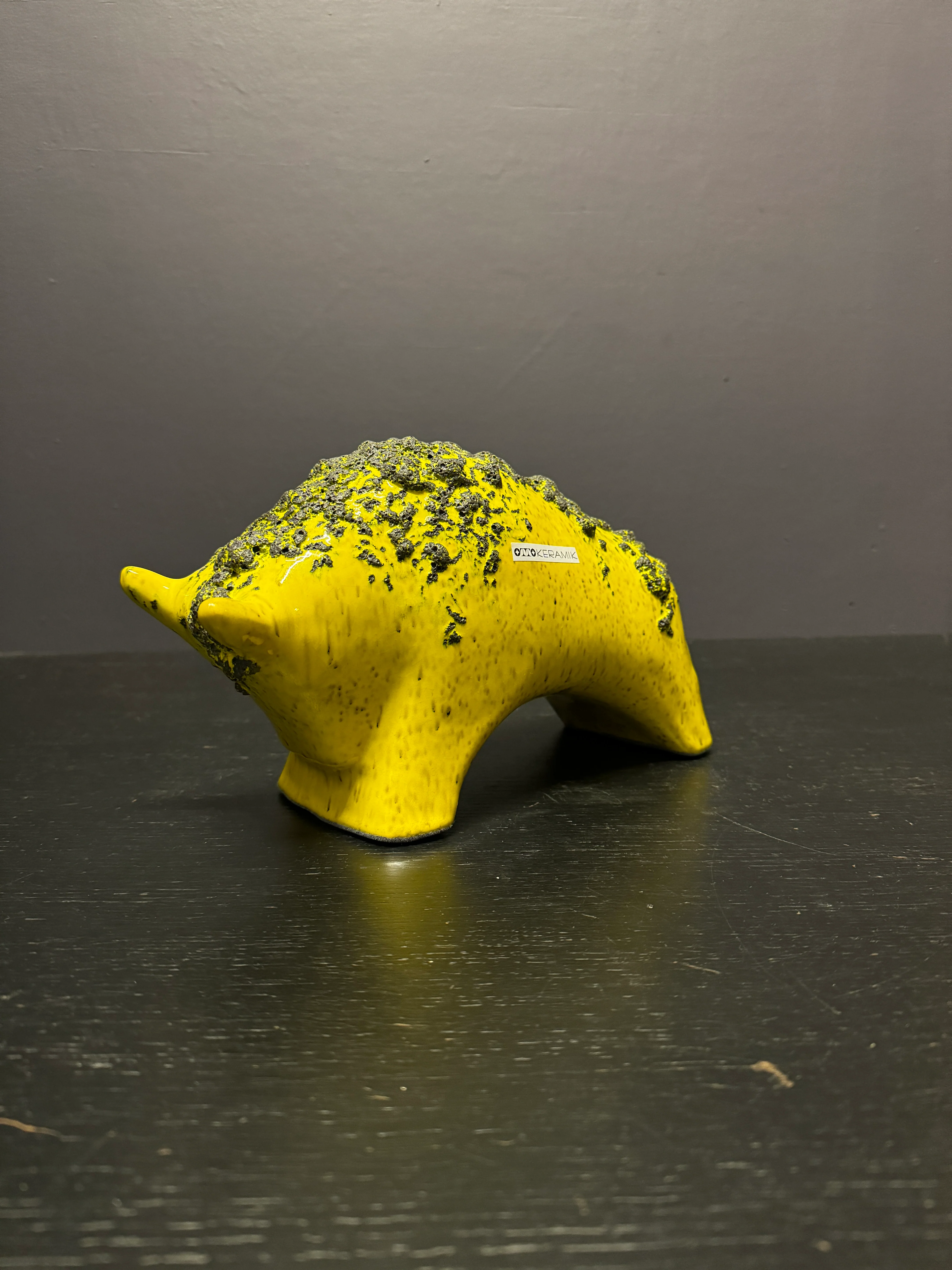 Otto Keramik Ceramic Bull West German Pottery Fat Lava - Image 2