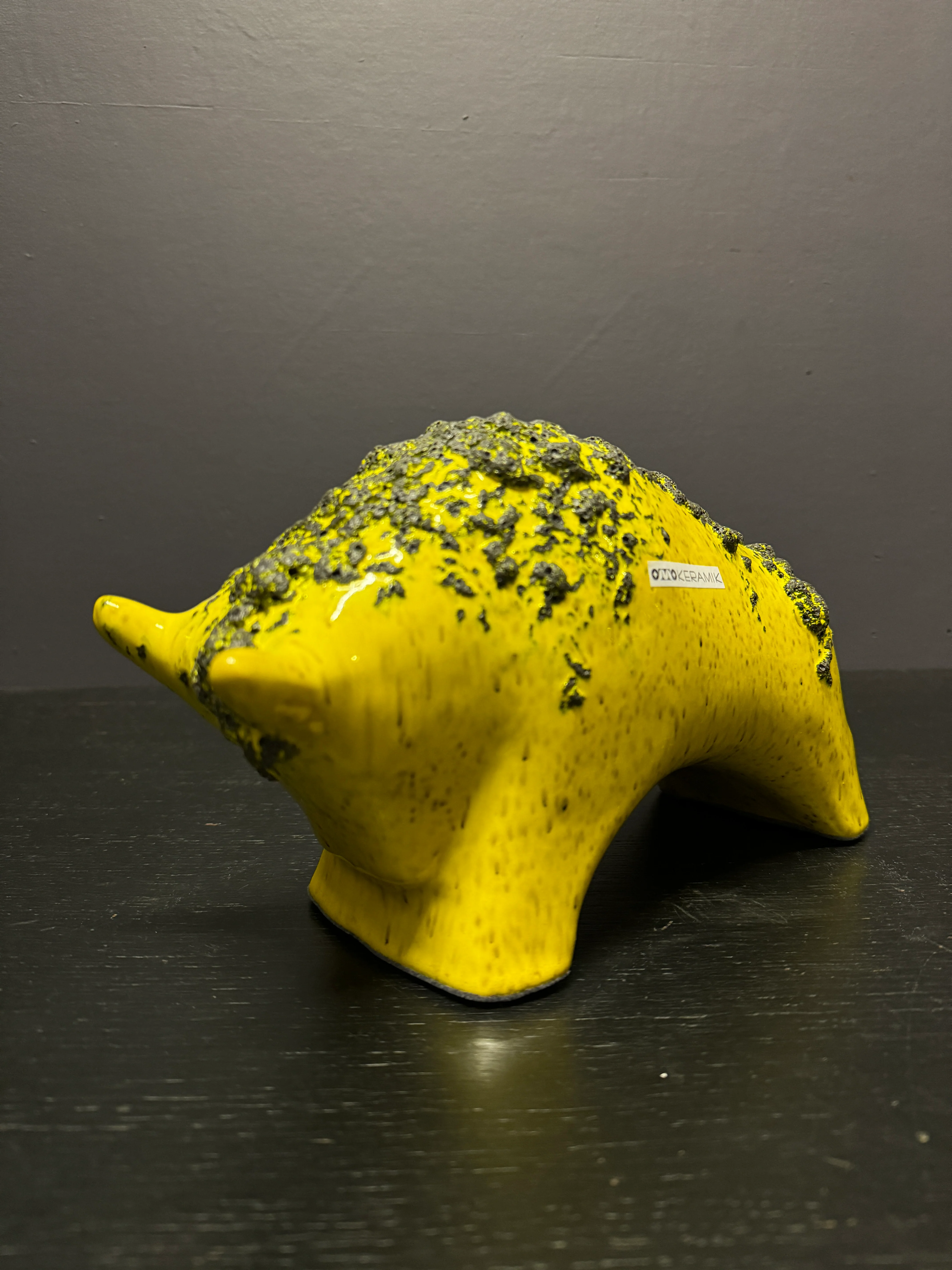 Otto Keramik Ceramic Bull West German Pottery Fat Lava - Image 3