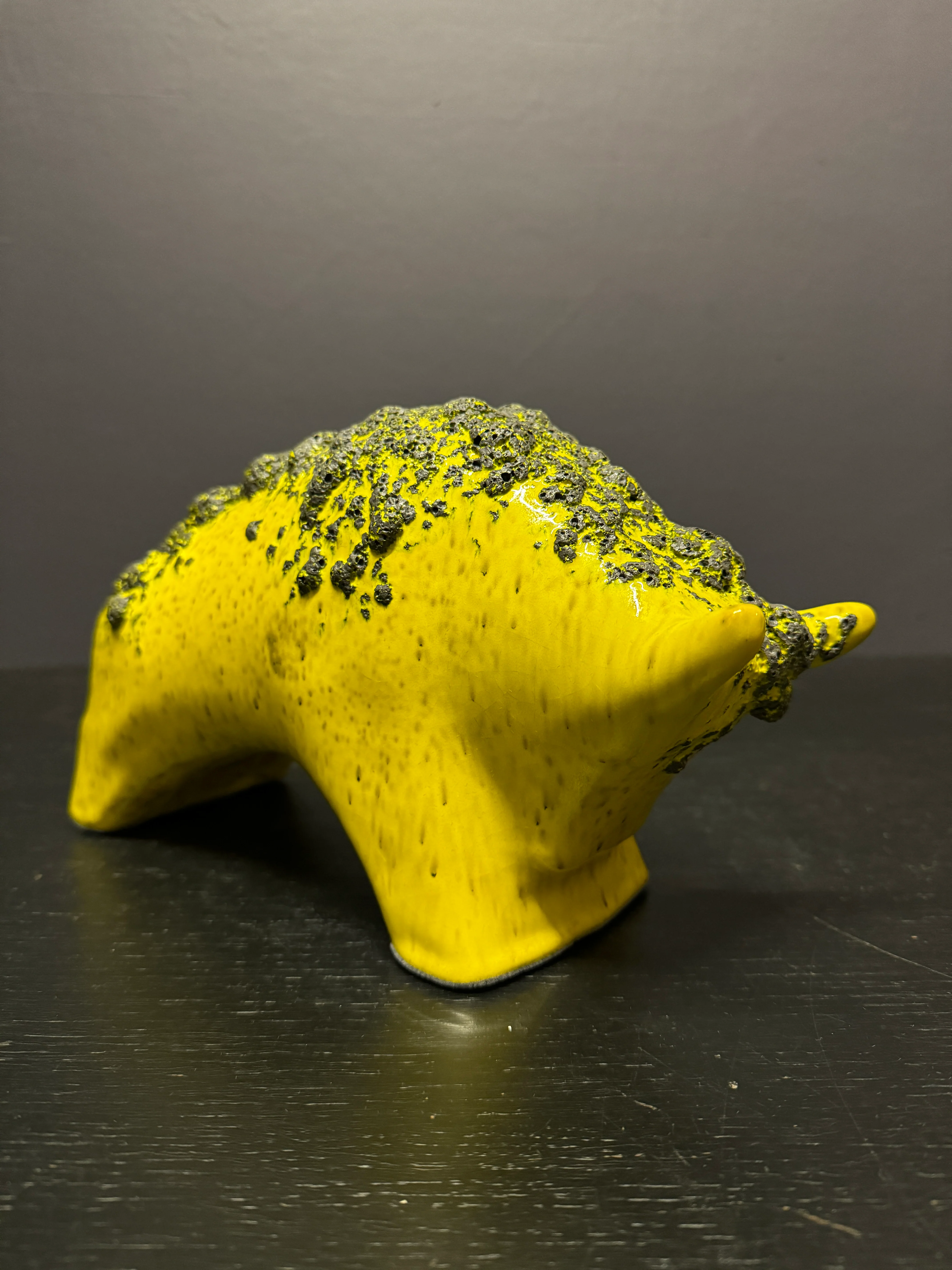 Otto Keramik Ceramic Bull West German Pottery Fat Lava - Image 5