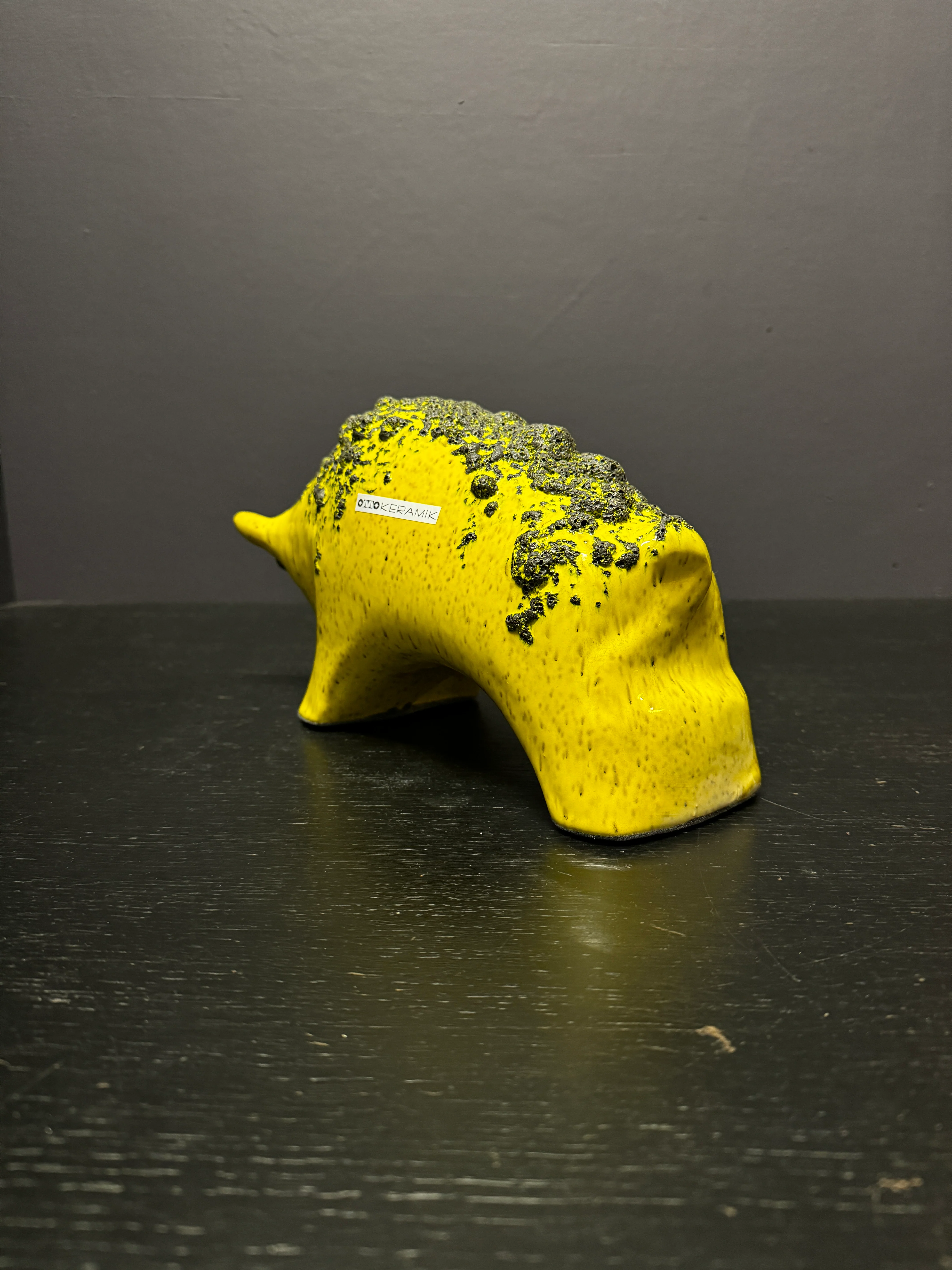 Otto Keramik Ceramic Bull West German Pottery Fat Lava - Image 9