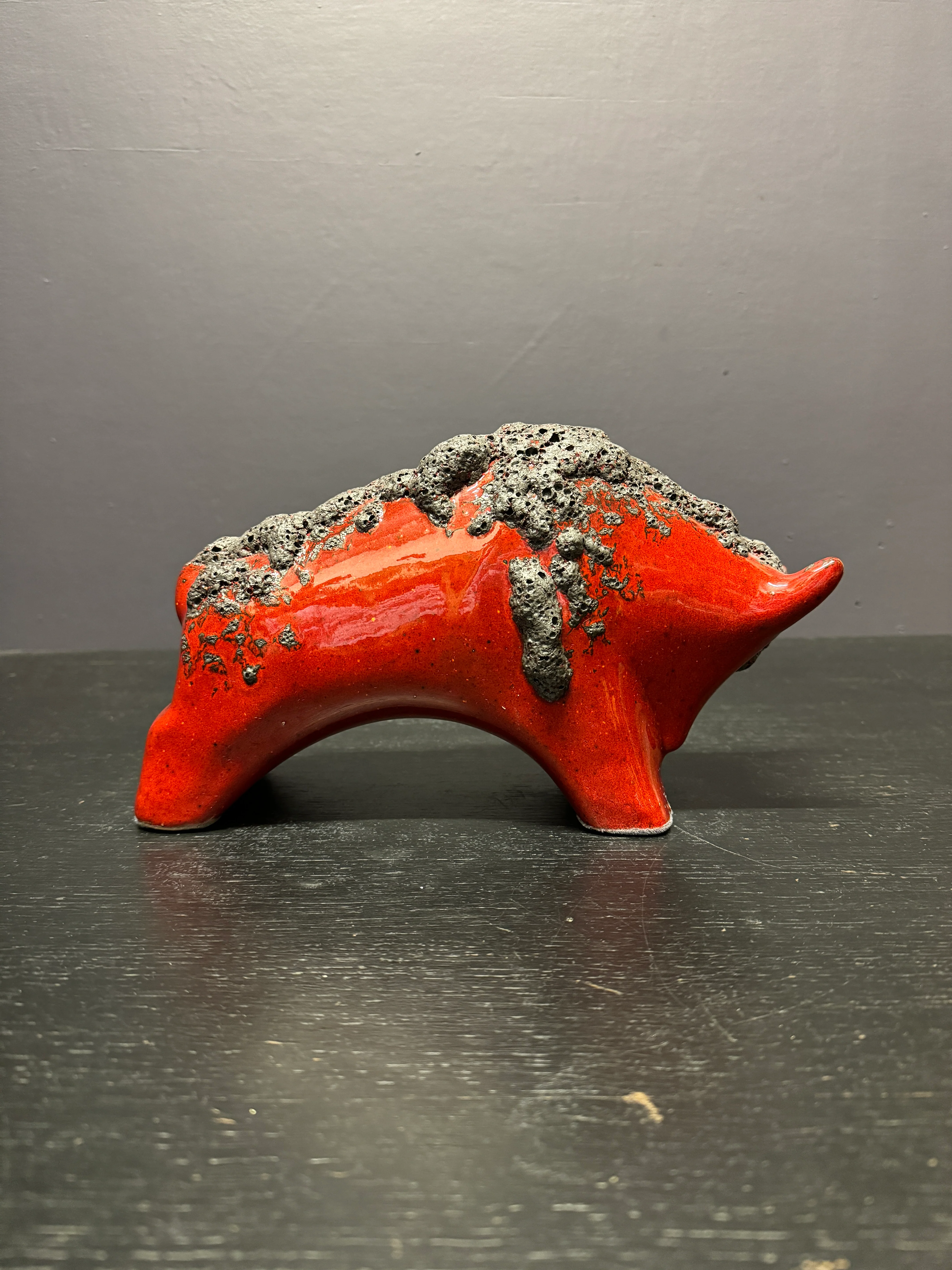 Otto Keramik Ceramic Bull West German Pottery Fat Lava - Image 7