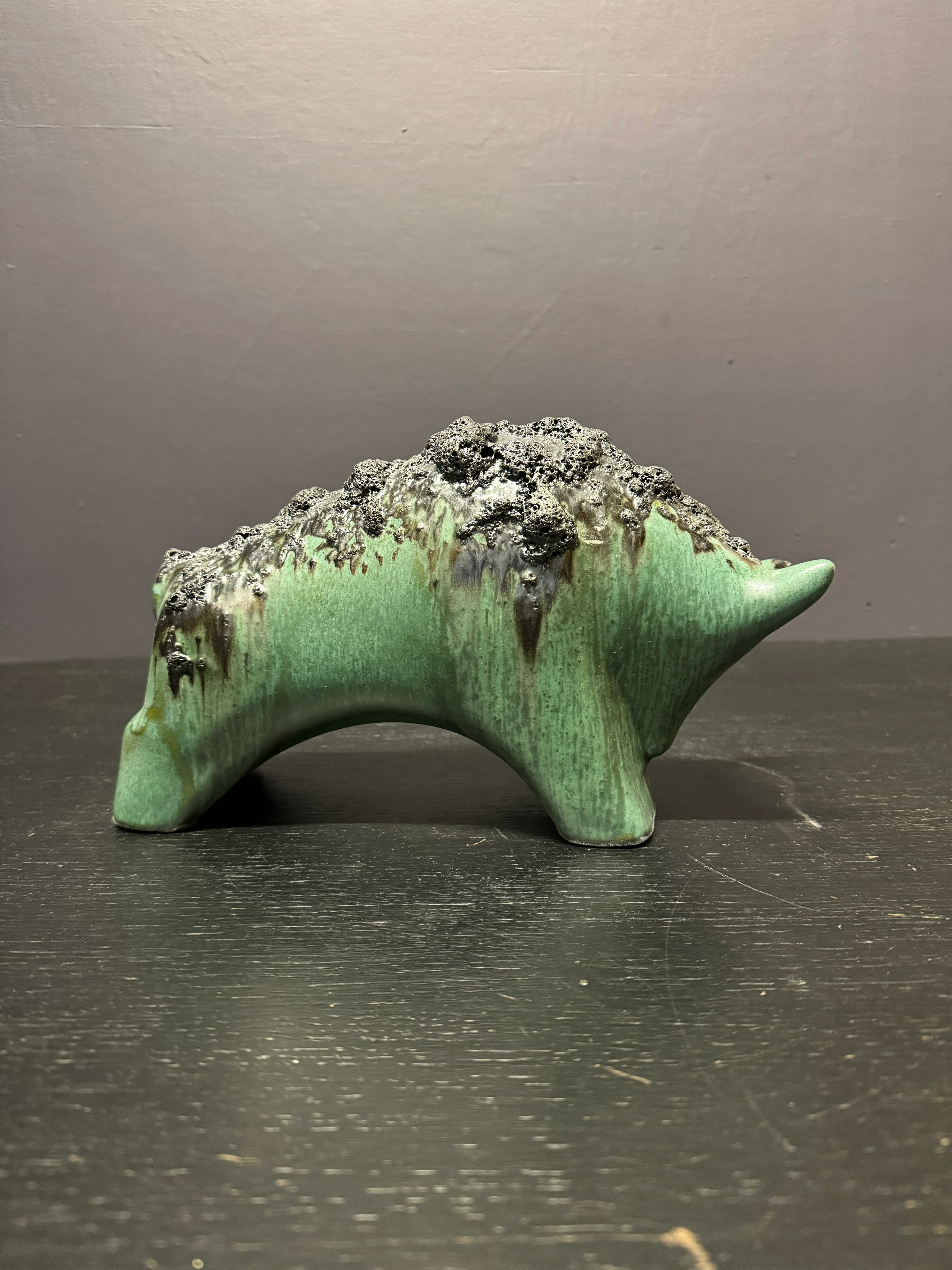 Otto Keramik Ceramic Bull West German Pottery Fat Lava - Image 7