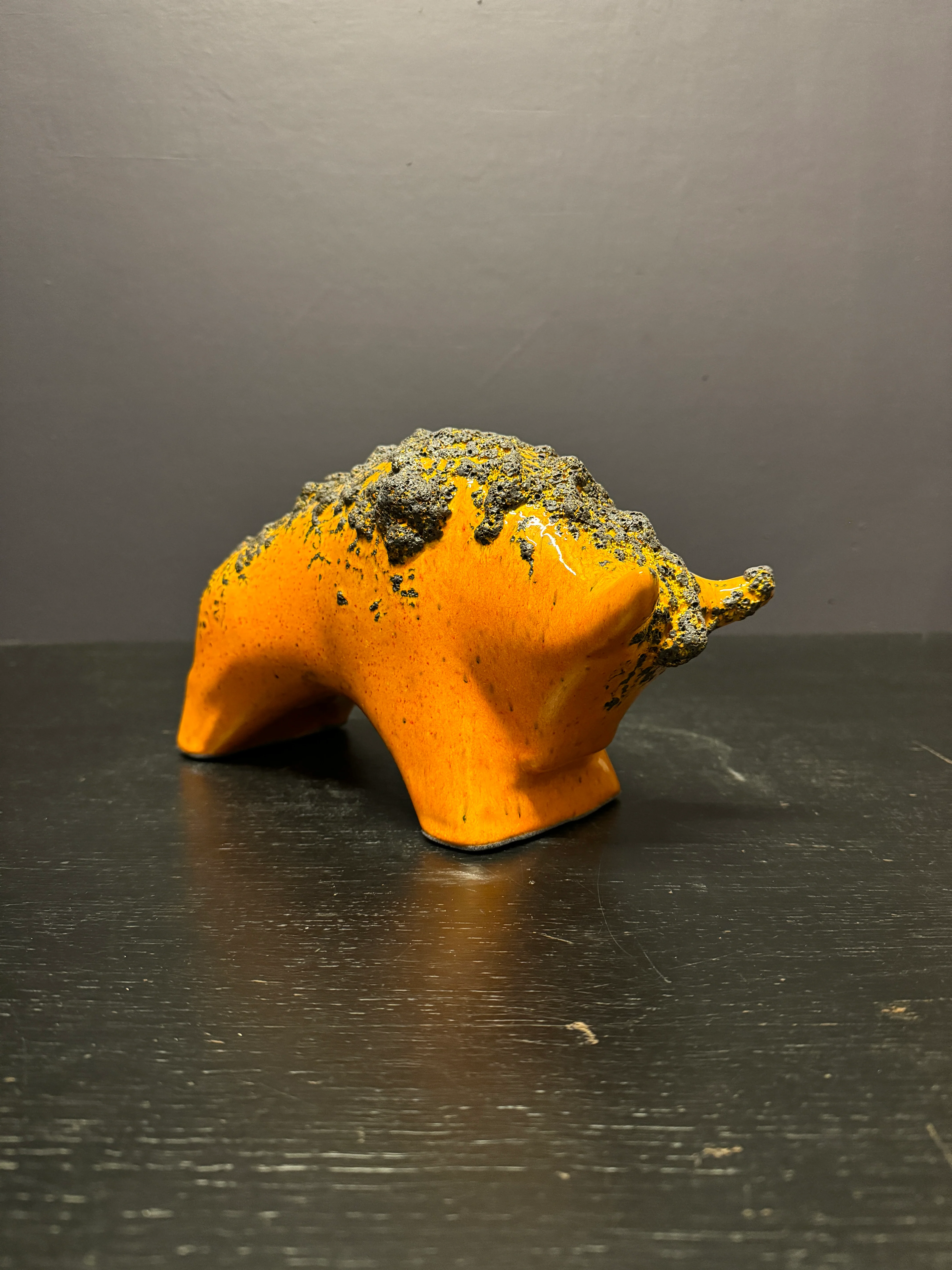 Otto Keramik Ceramic Bull West German Pottery Fat Lava - Image 6