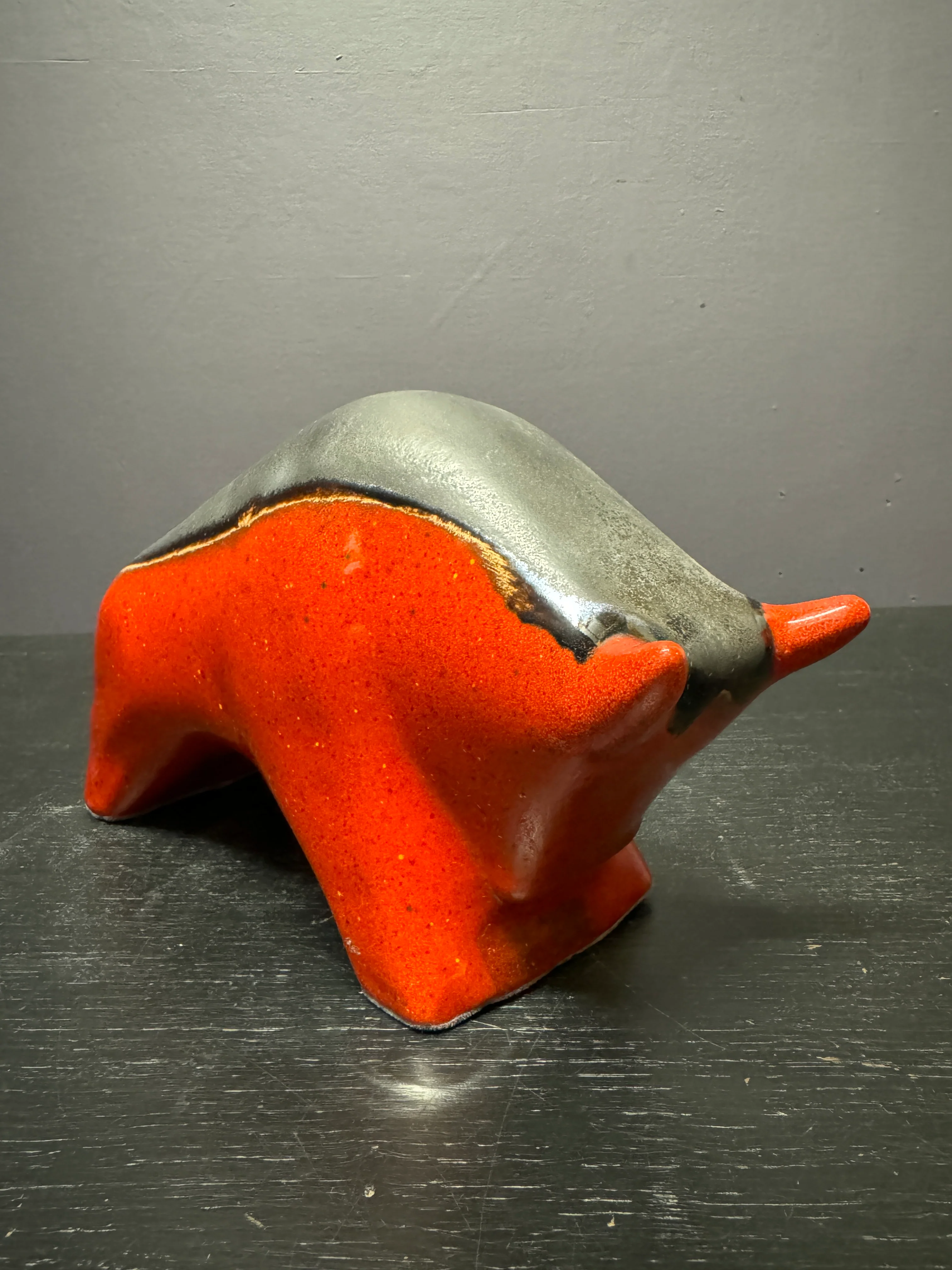 Otto Keramik Ceramic Bull West German Pottery Fat Lava - Image 5
