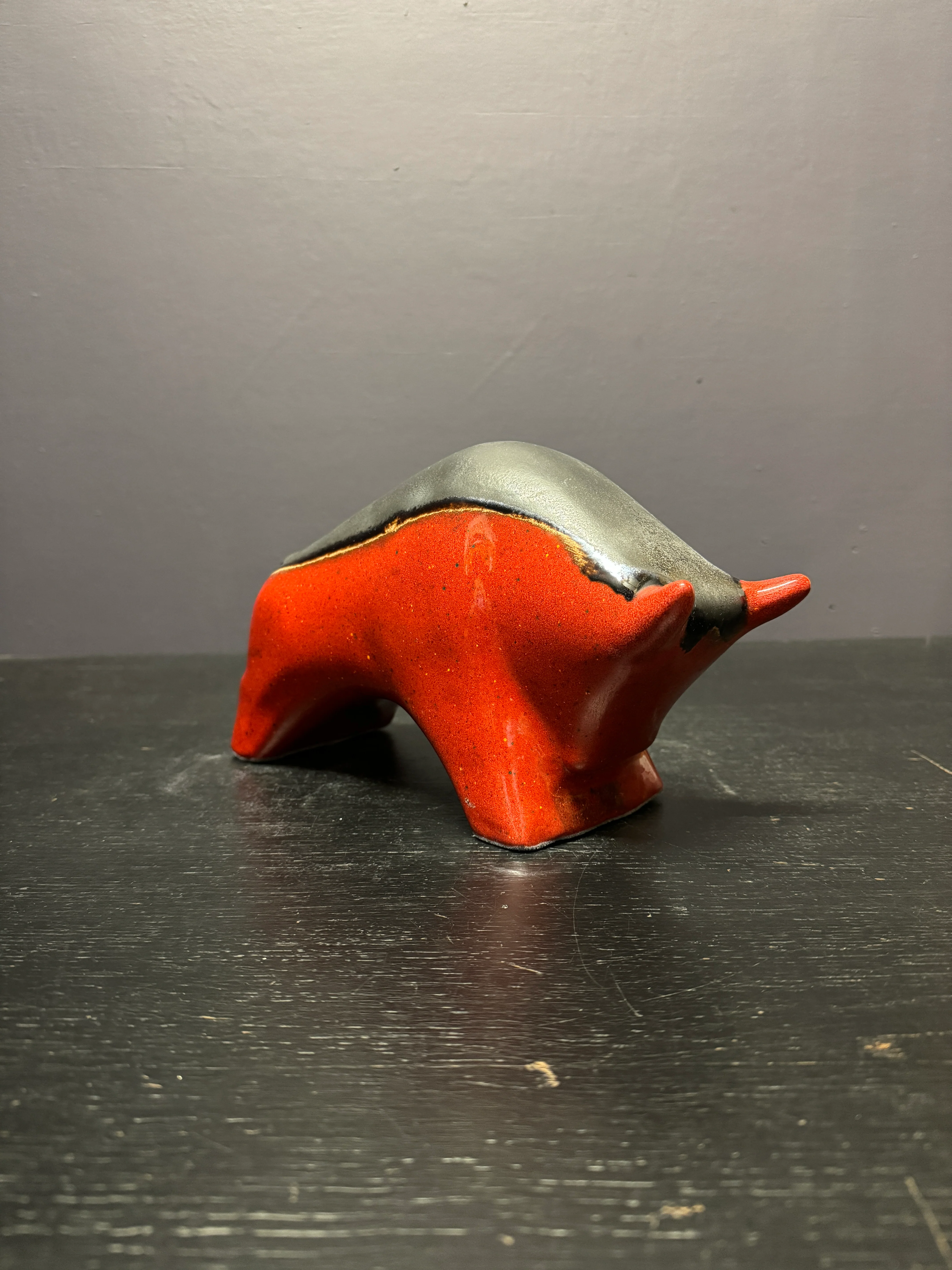 Otto Keramik Ceramic Bull West German Pottery Fat Lava - Image 6