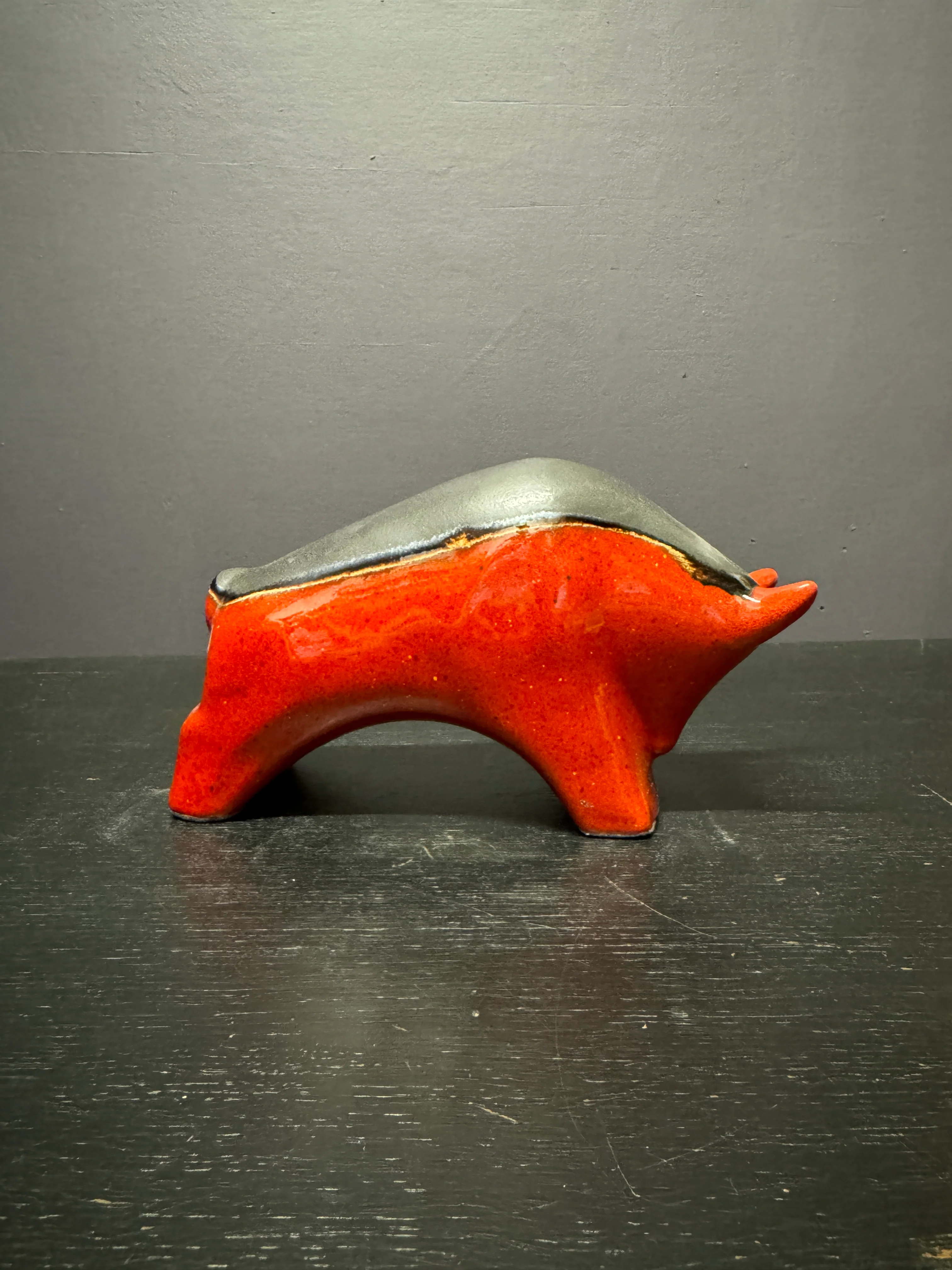 Otto Keramik Ceramic Bull West German Pottery Fat Lava - Image 7