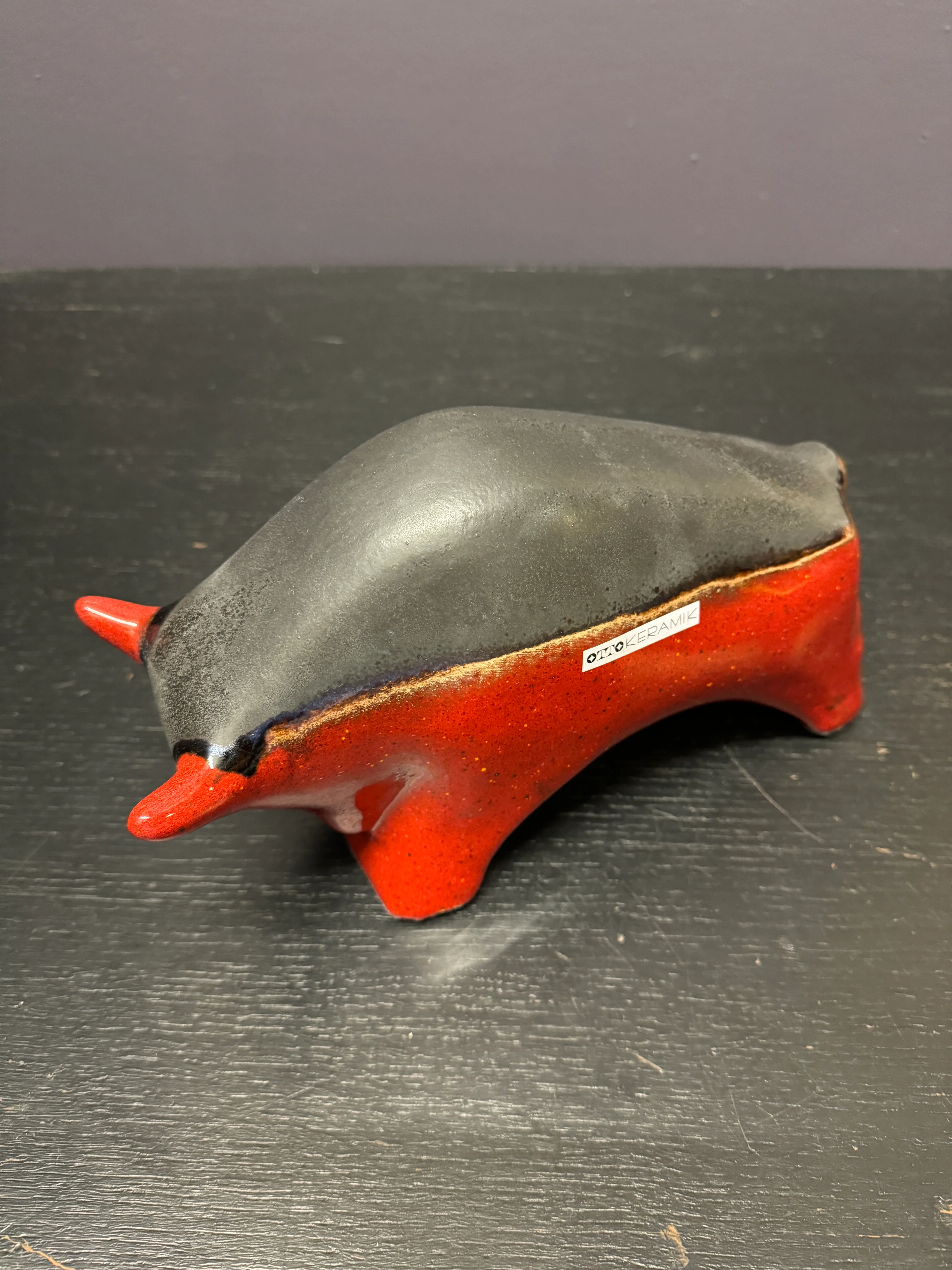 Otto Keramik Ceramic Bull West German Pottery Fat Lava - Image 8