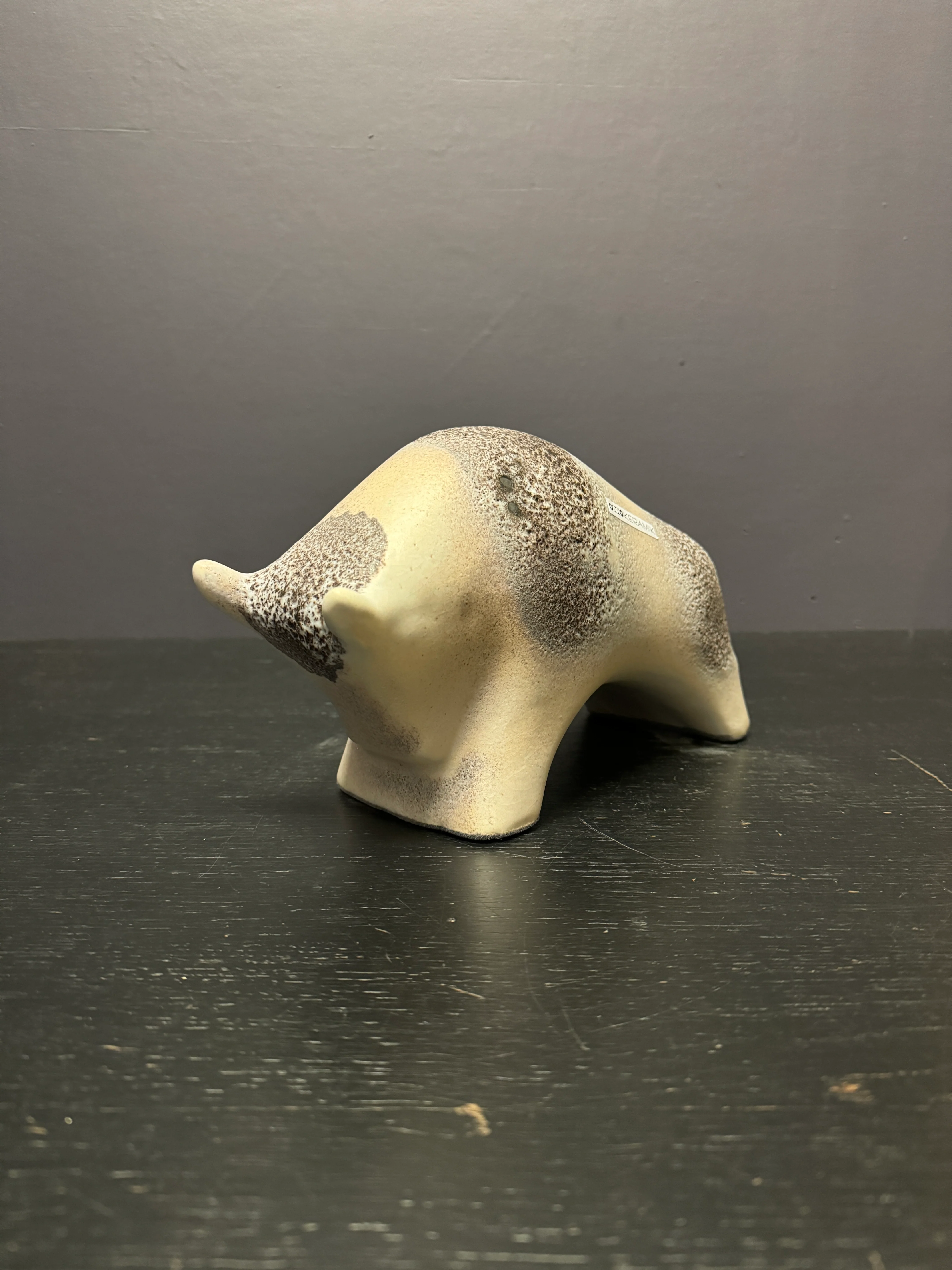 Otto Keramik Ceramic Bull West German Pottery Fat Lava - Image 2