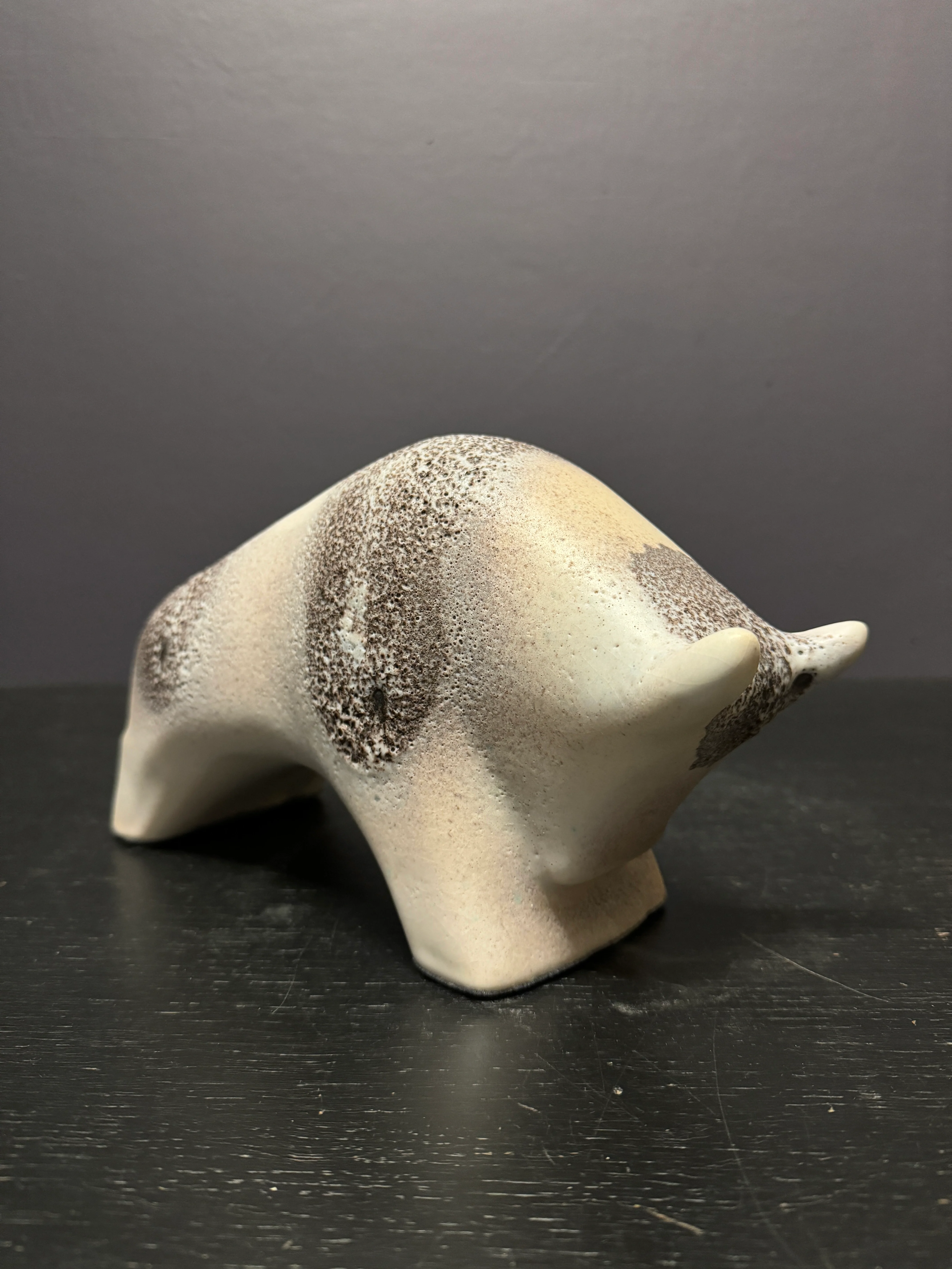 Otto Keramik Ceramic Bull West German Pottery Fat Lava - Image 5