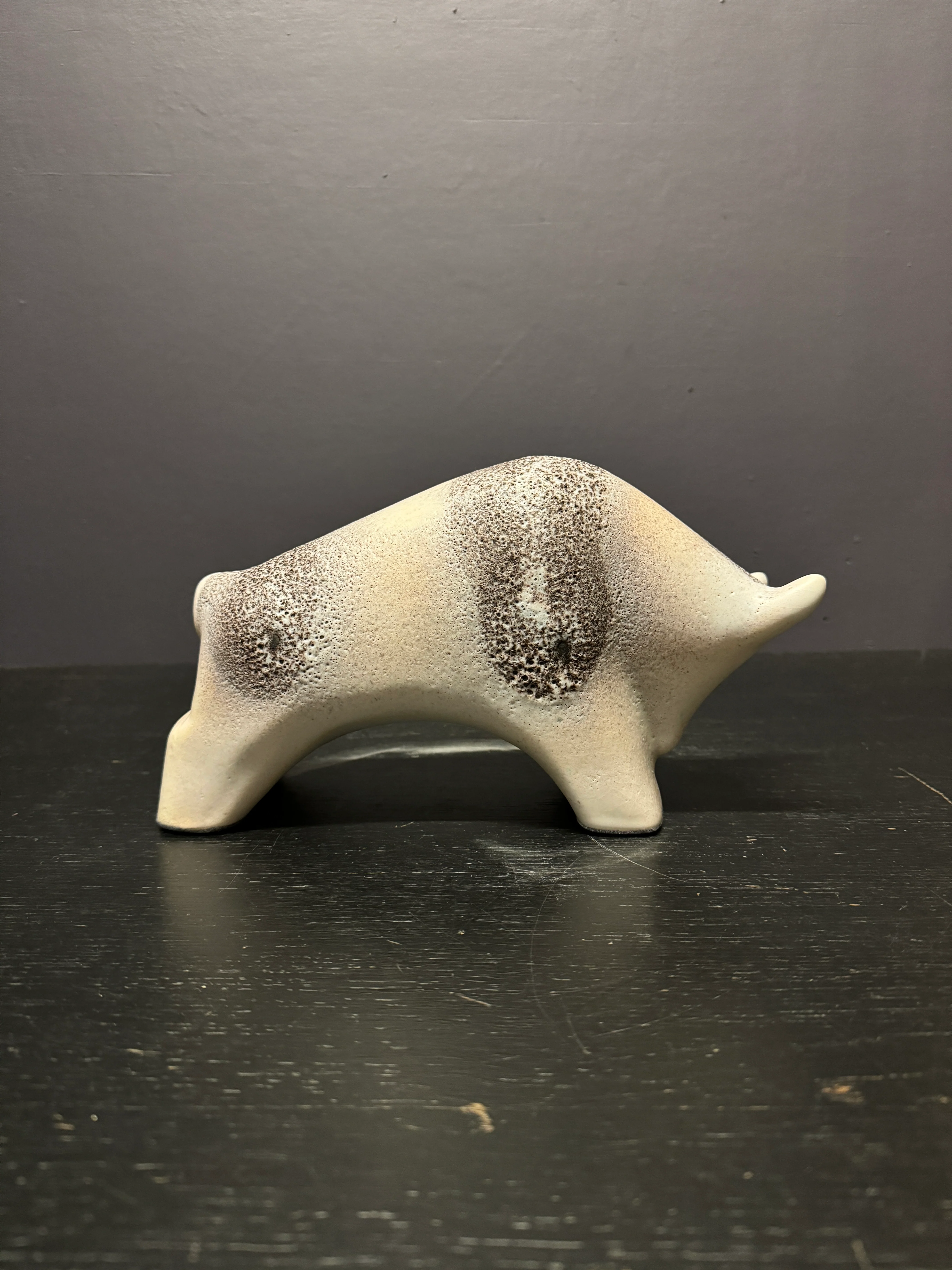 Otto Keramik Ceramic Bull West German Pottery Fat Lava - Image 7