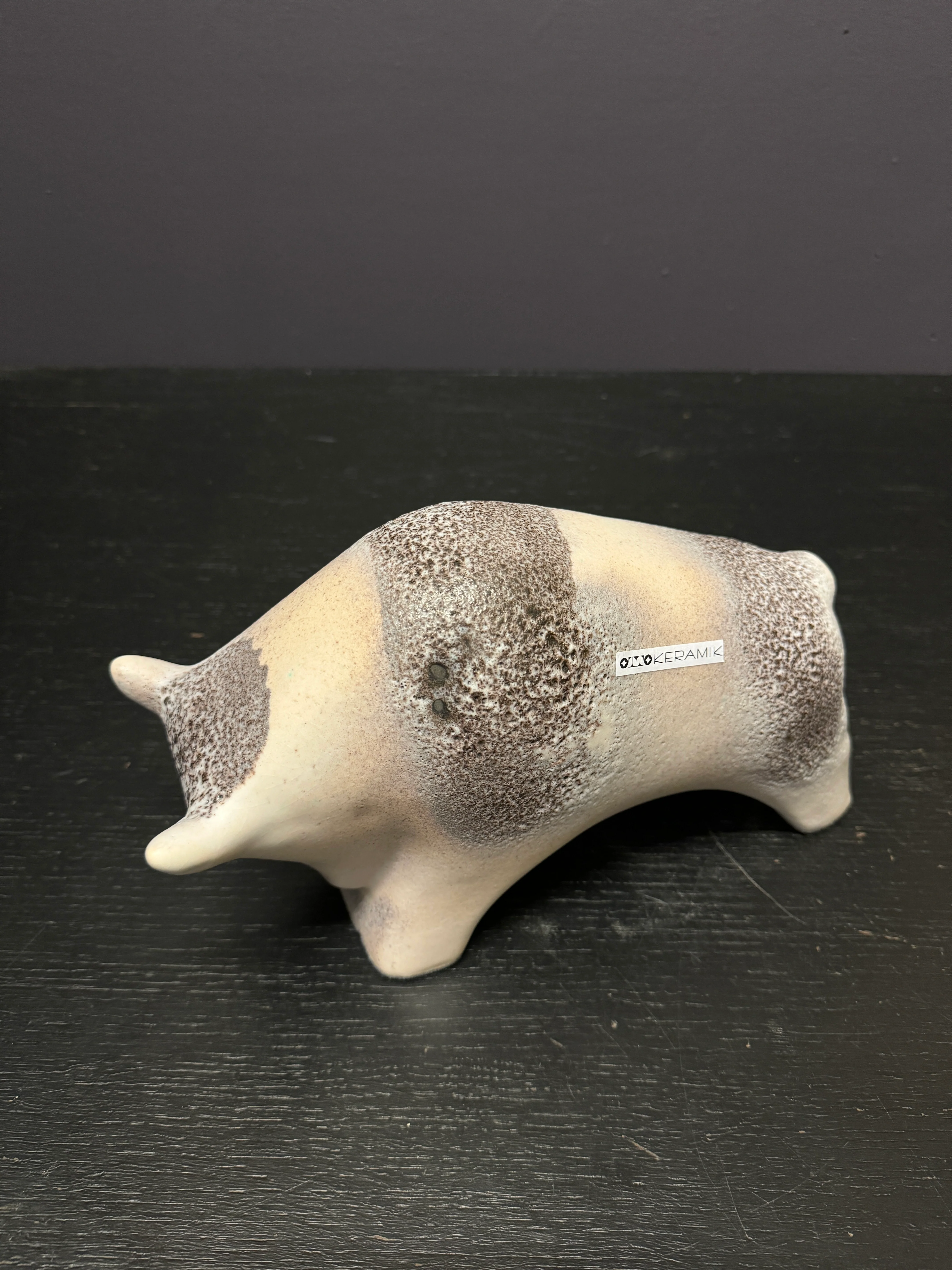 Otto Keramik Ceramic Bull West German Pottery Fat Lava - Image 8