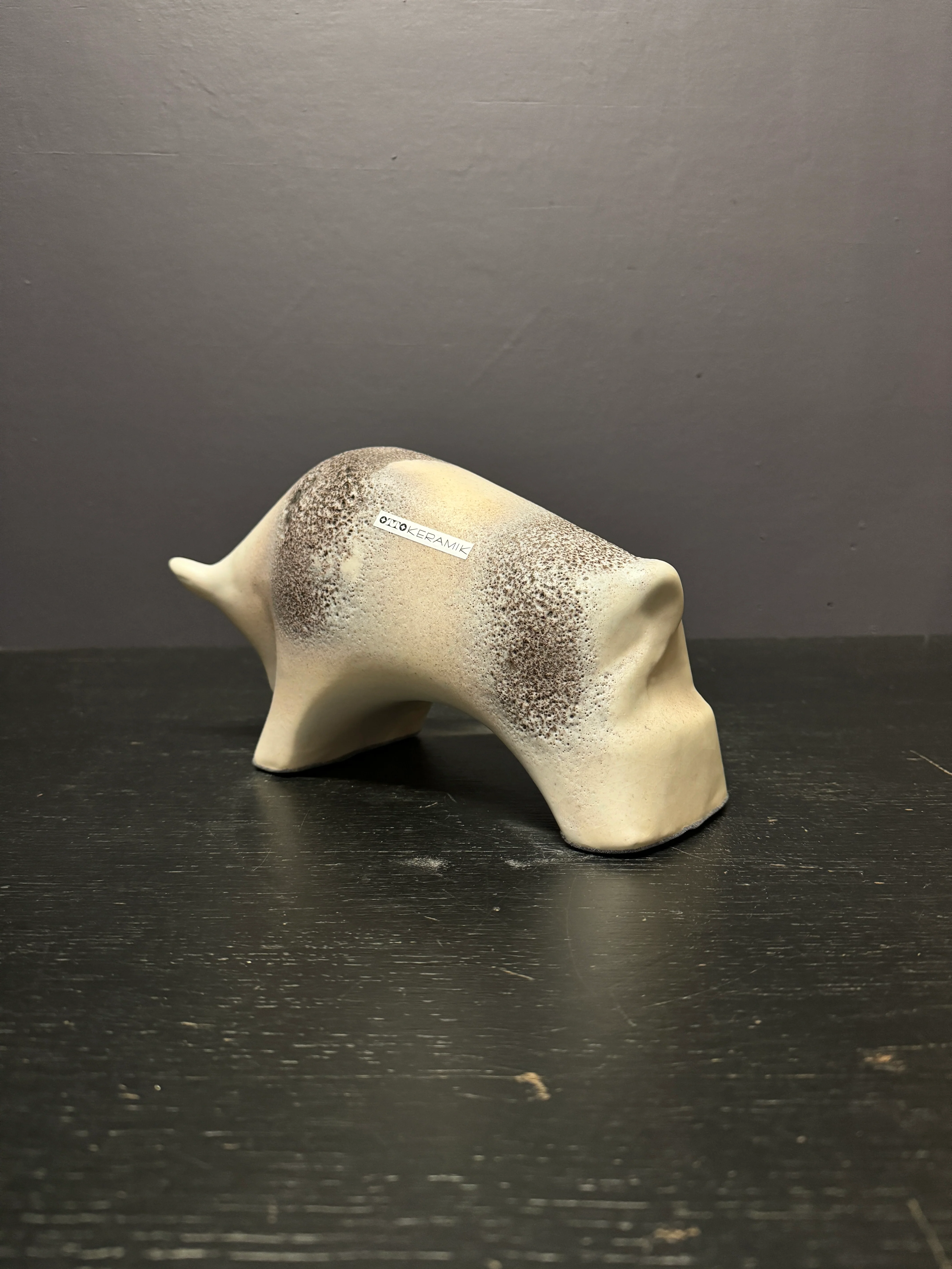 Otto Keramik Ceramic Bull West German Pottery Fat Lava - Image 9