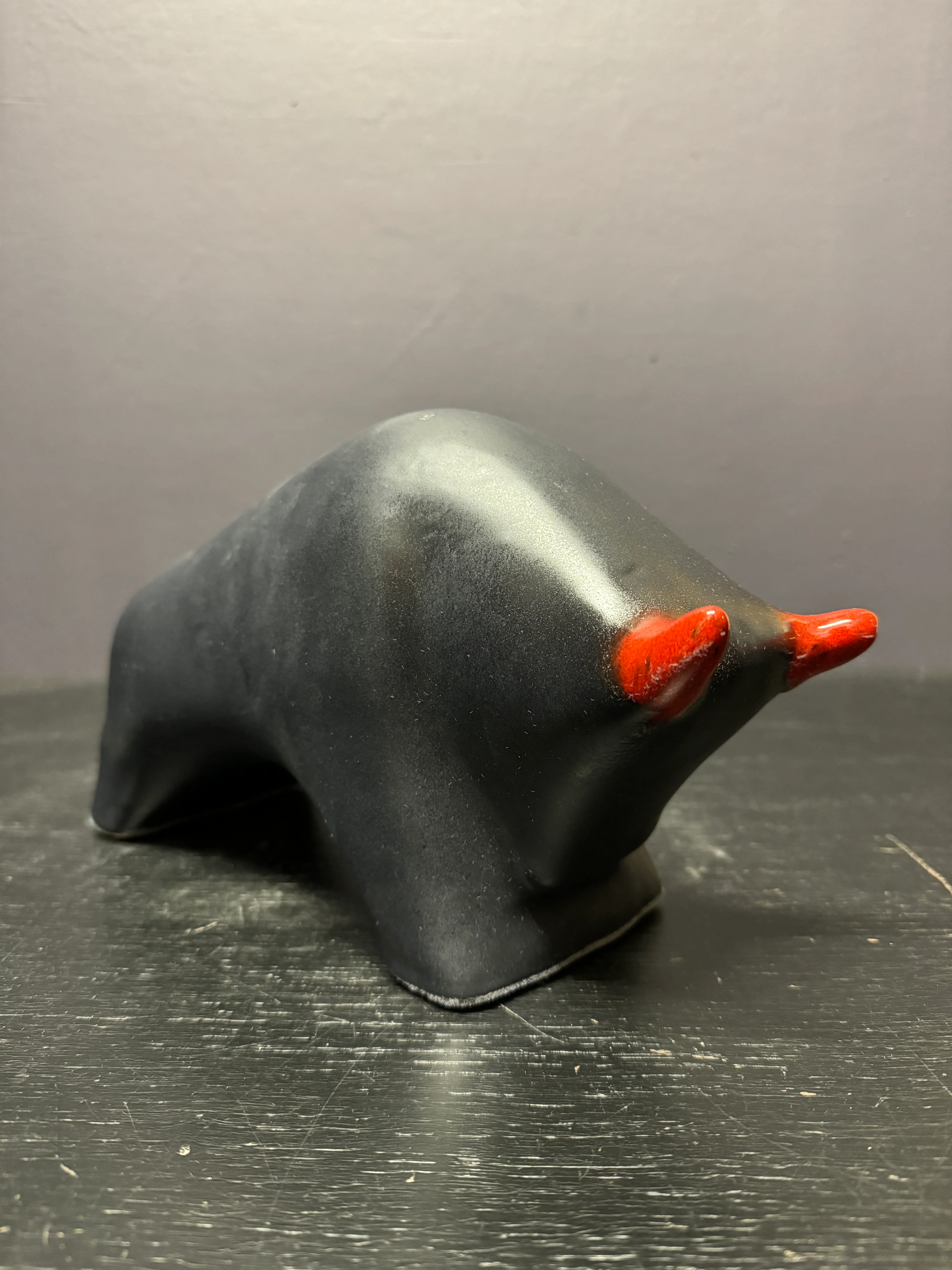 Otto Keramik Ceramic Bull West German Pottery Fat Lava - Image 5
