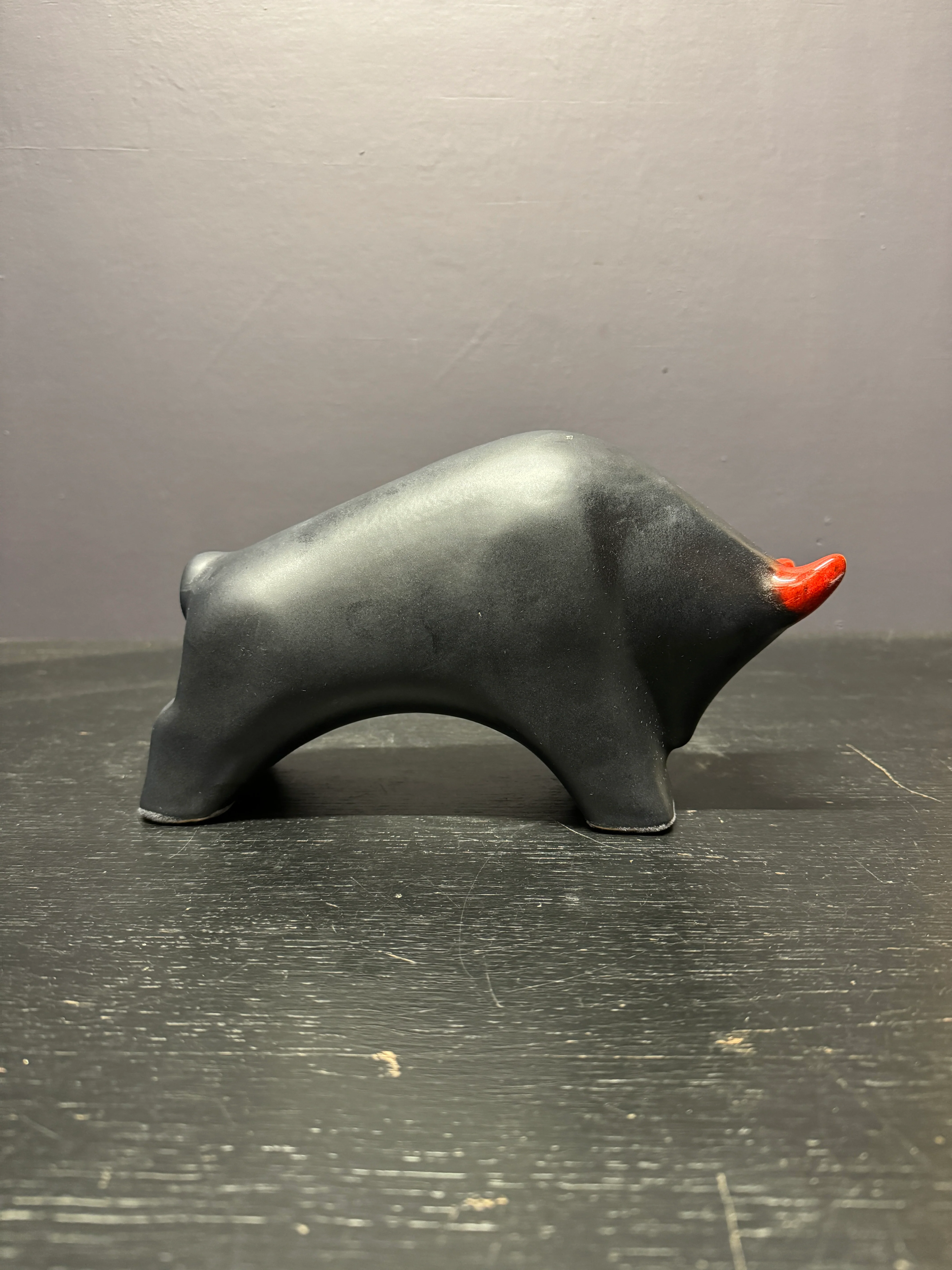 Otto Keramik Ceramic Bull West German Pottery Fat Lava - Image 7