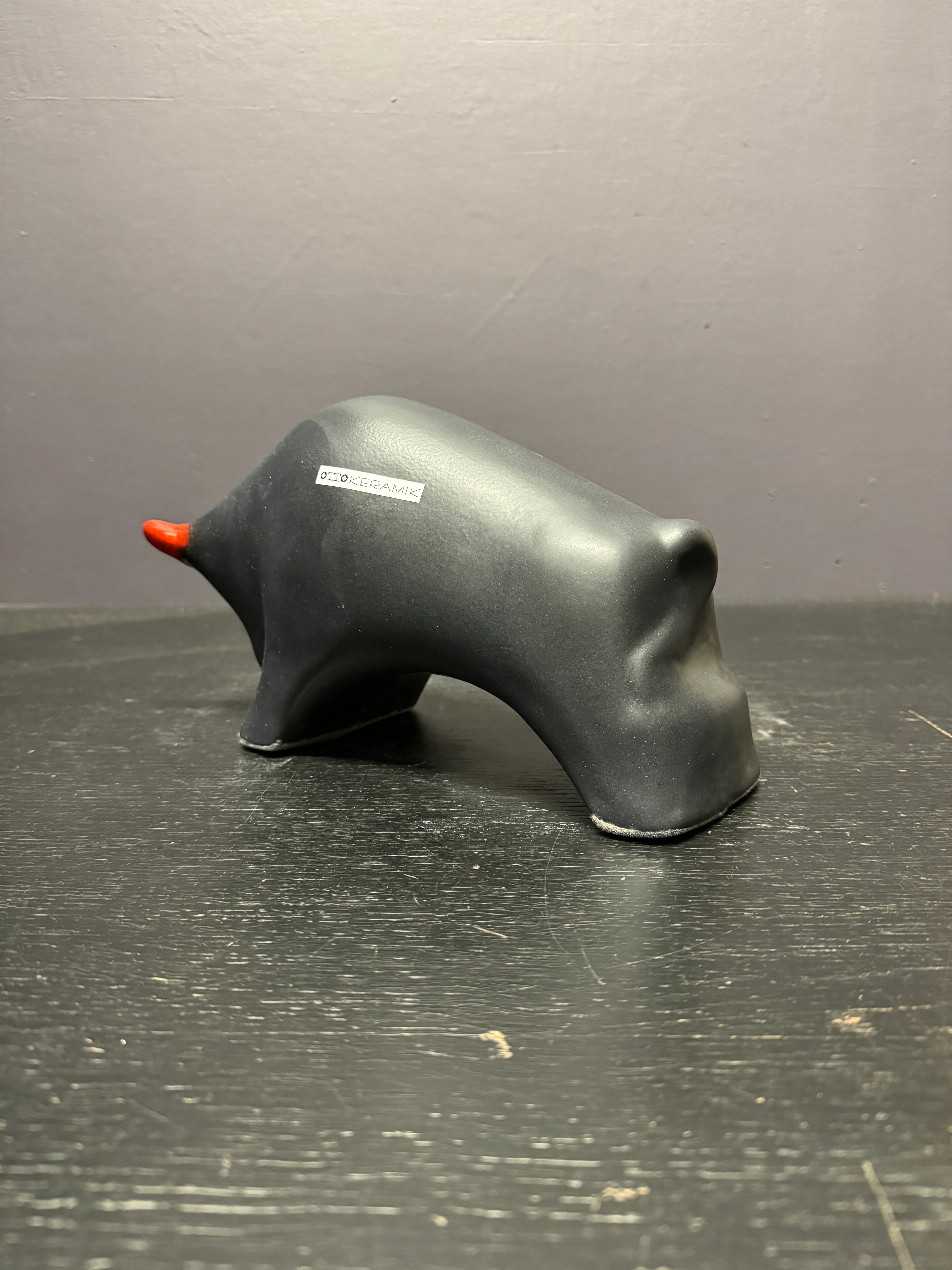 Otto Keramik Ceramic Bull West German Pottery Fat Lava - Image 9