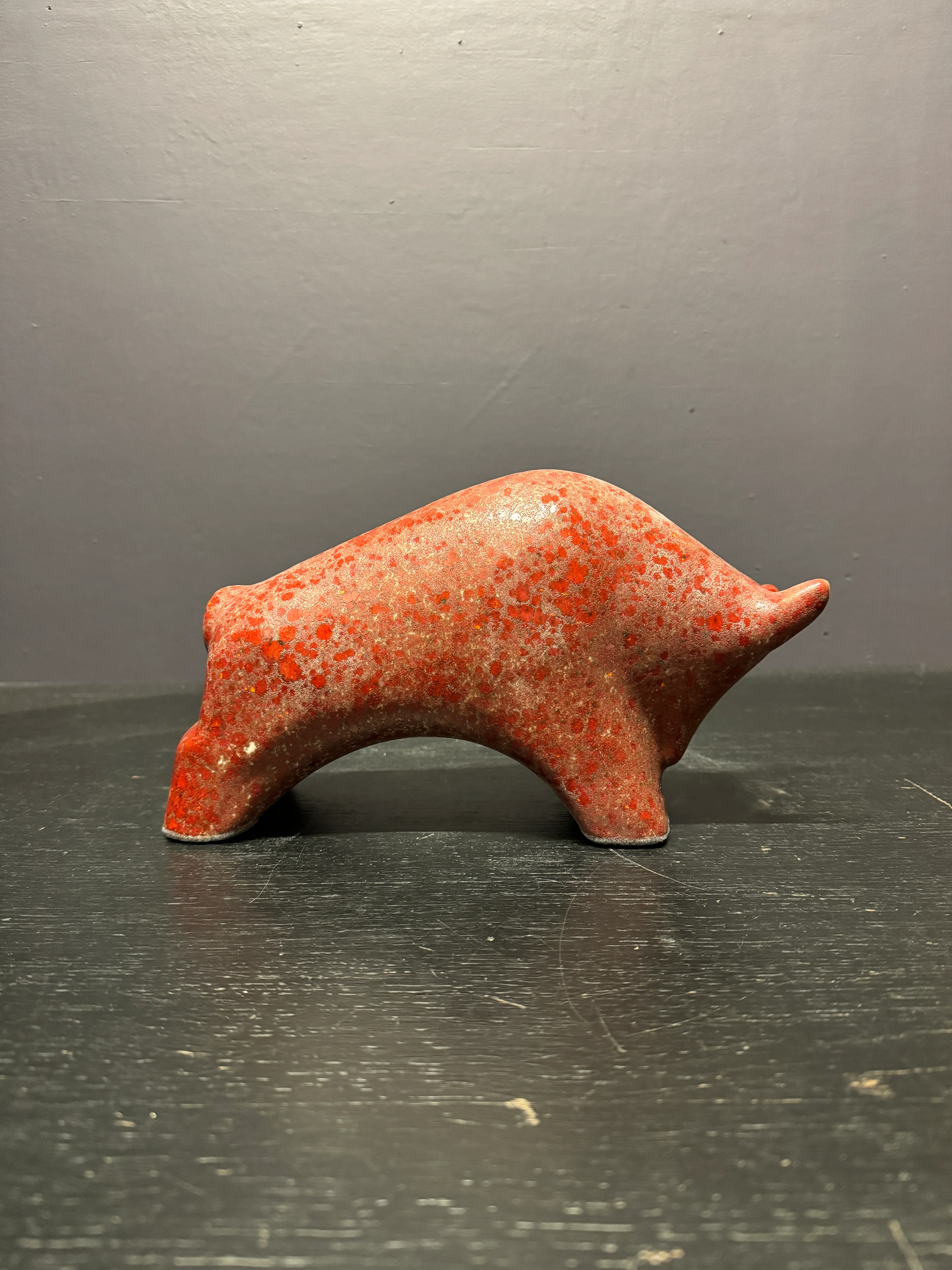 Otto Keramik Ceramic Bull West German Pottery Fat Lava - Image 7