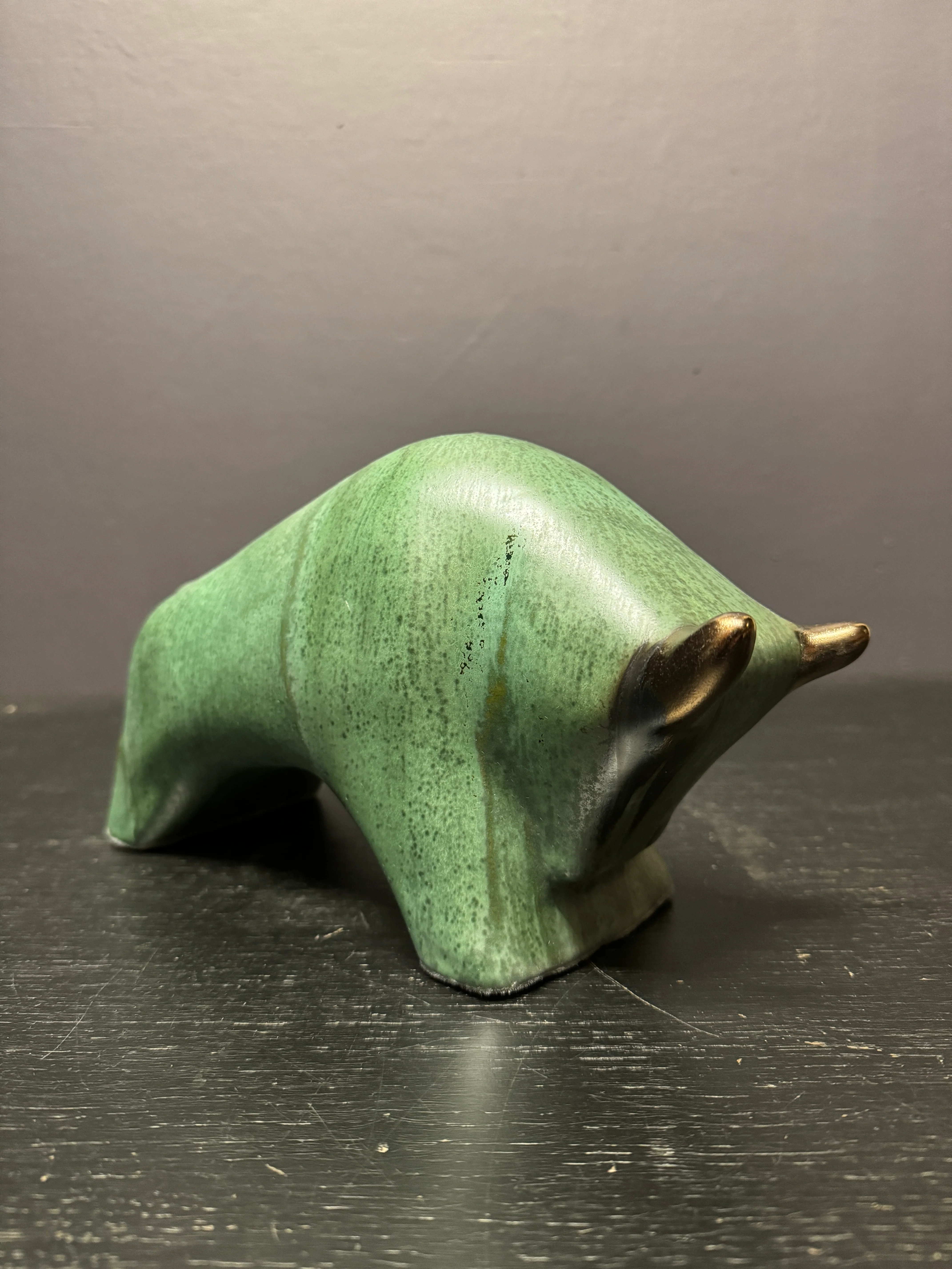 Otto Keramik Ceramic Bull West German Pottery Fat Lava - Image 5