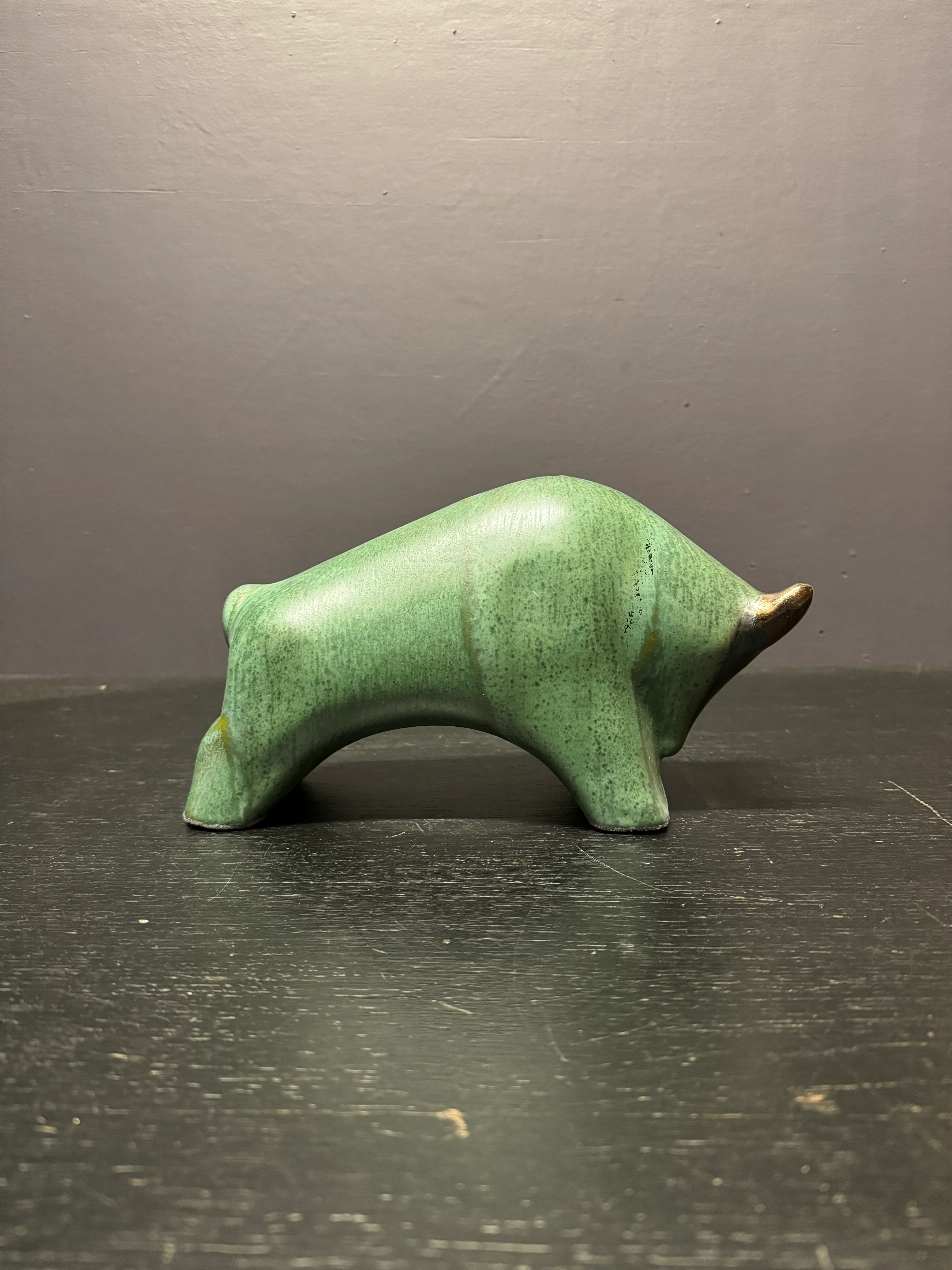 Otto Keramik Ceramic Bull West German Pottery Fat Lava - Image 7