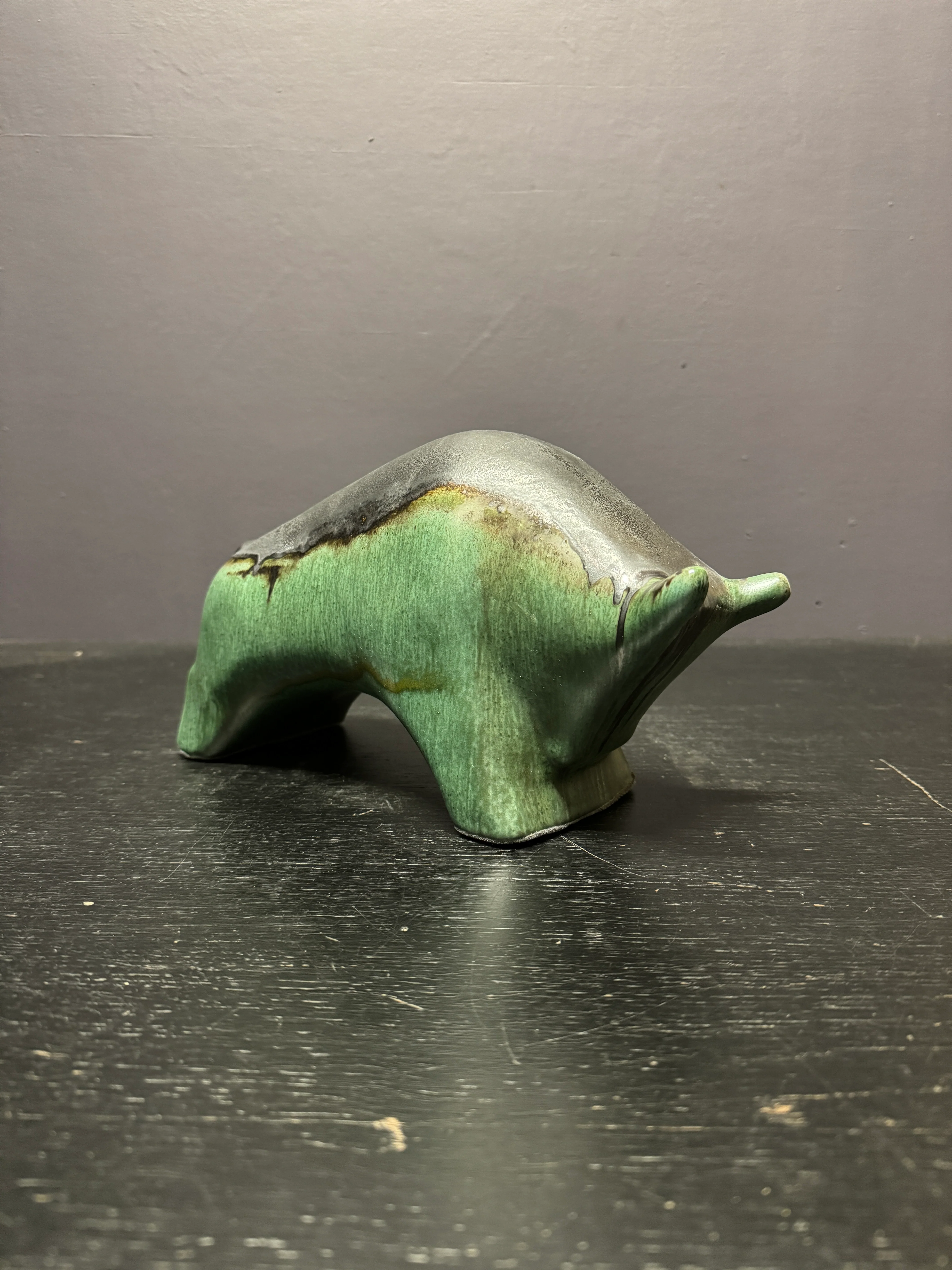 Otto Keramik Ceramic Bull West German Pottery Fat Lava - Image 6