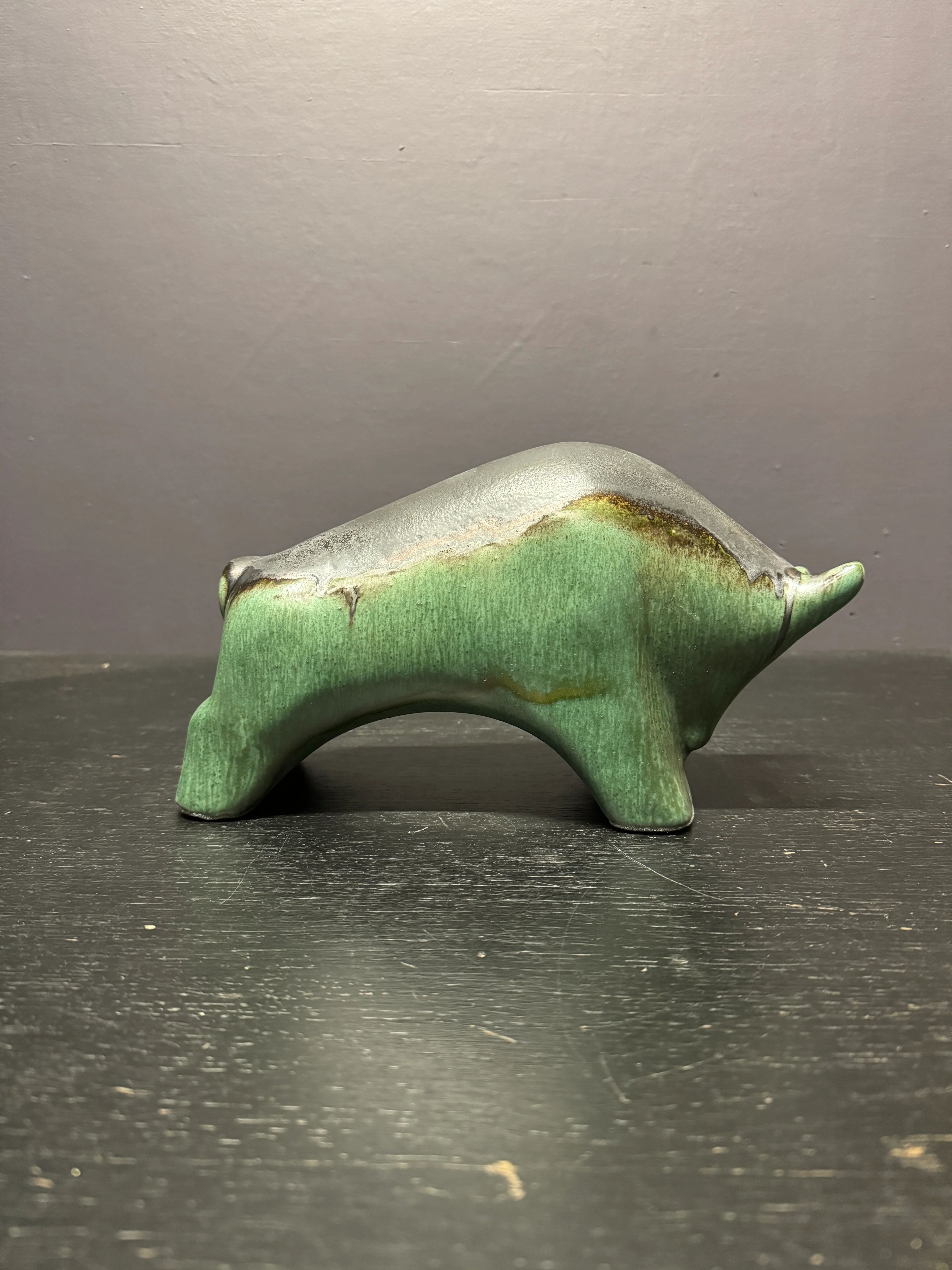 Otto Keramik Ceramic Bull West German Pottery Fat Lava - Image 7