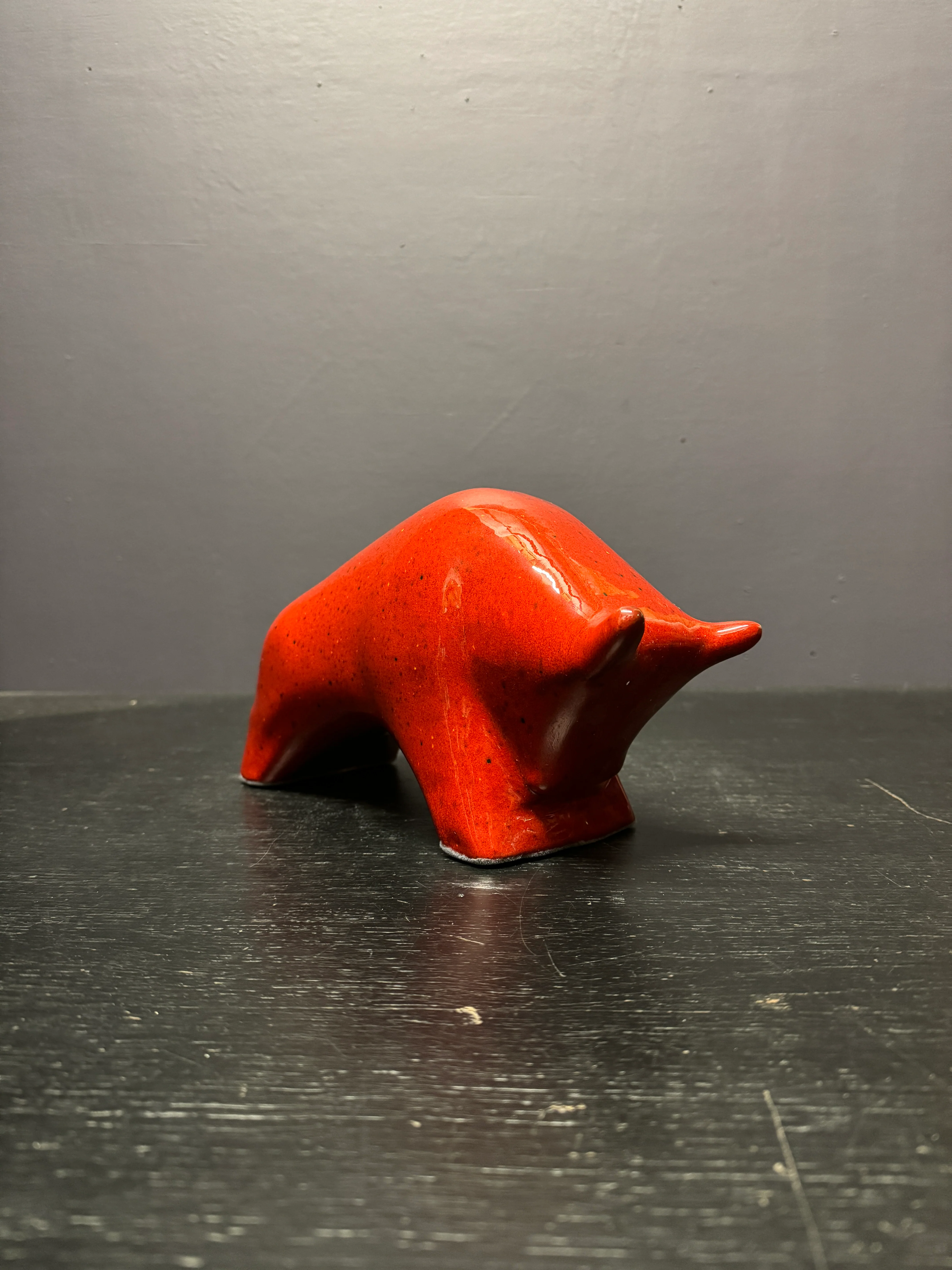 Otto Keramik Ceramic Bull West German Pottery Fat Lava - Image 6