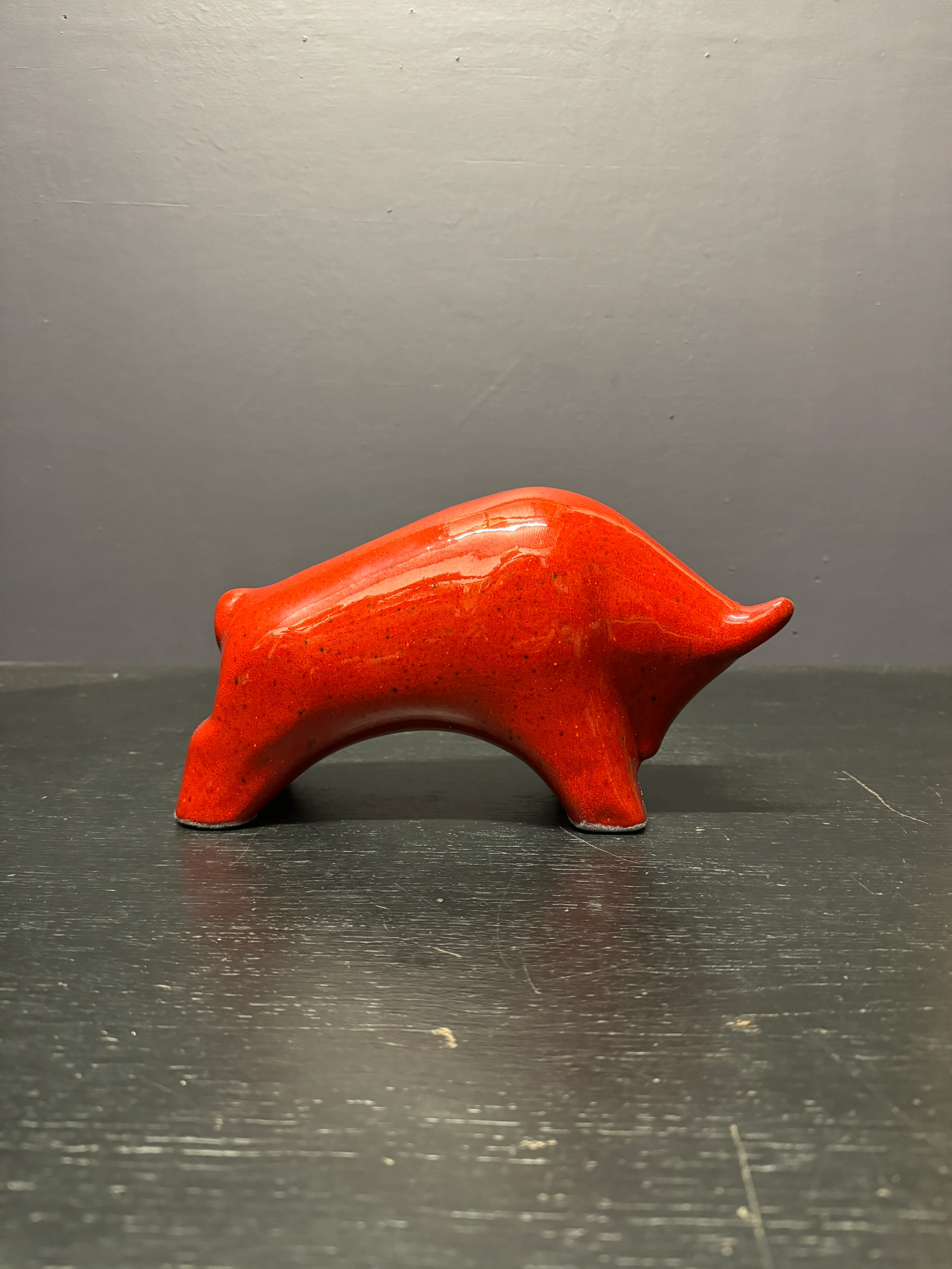 Otto Keramik Ceramic Bull West German Pottery Fat Lava - Image 7