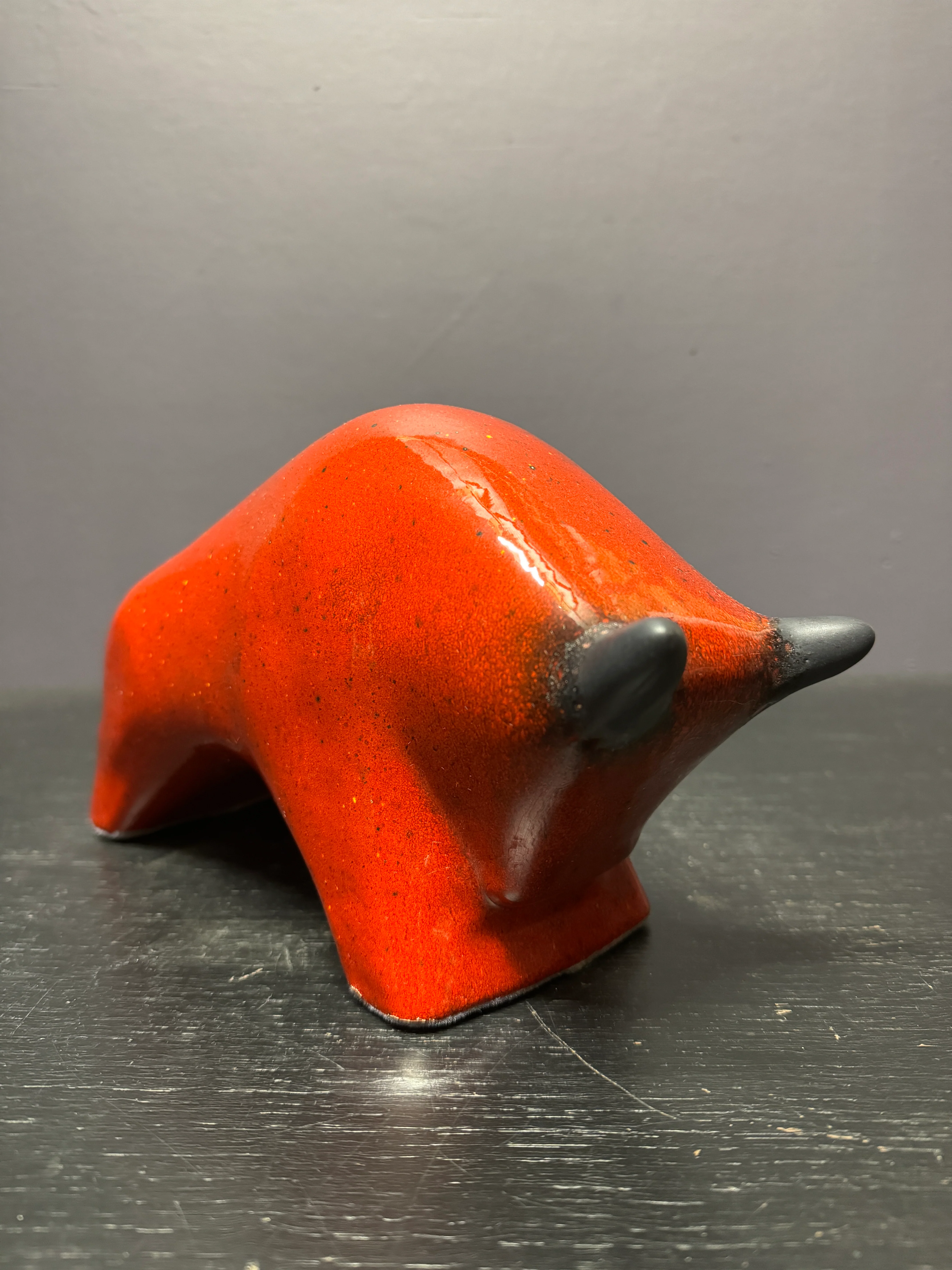 Otto Keramik Ceramic Bull West German Pottery Fat Lava - Image 5