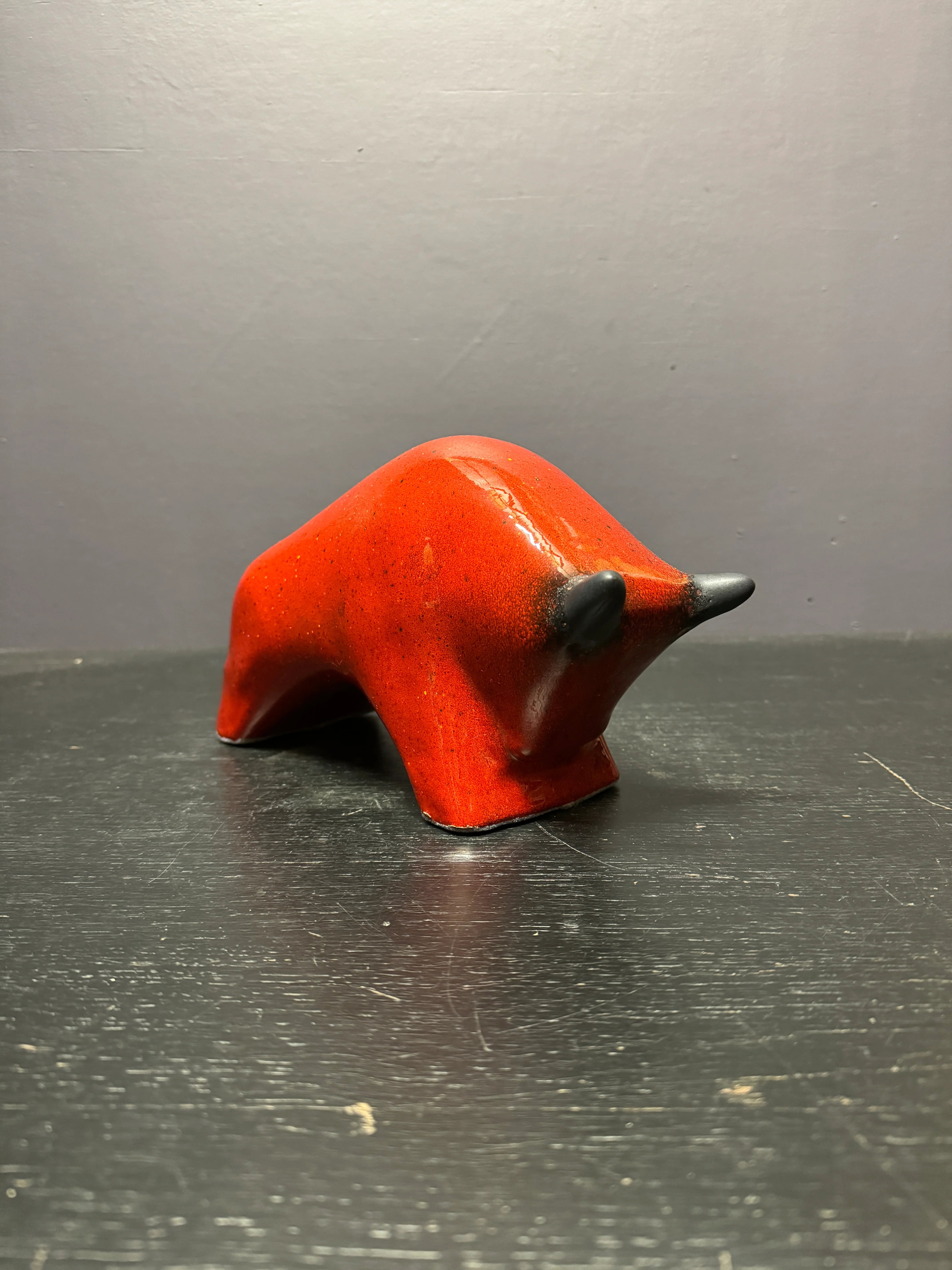 Otto Keramik Ceramic Bull West German Pottery Fat Lava - Image 6