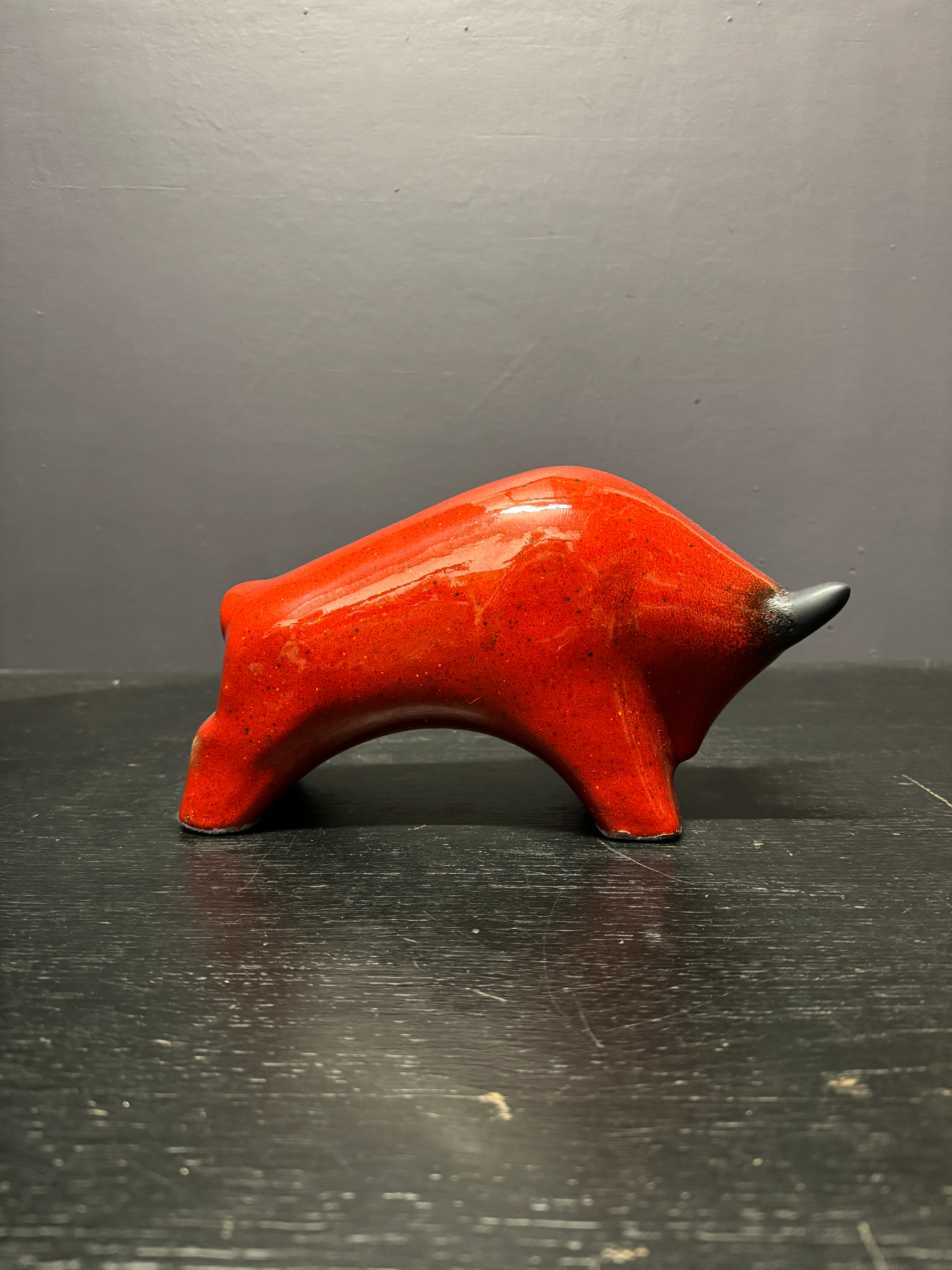 Otto Keramik Ceramic Bull West German Pottery Fat Lava - Image 7