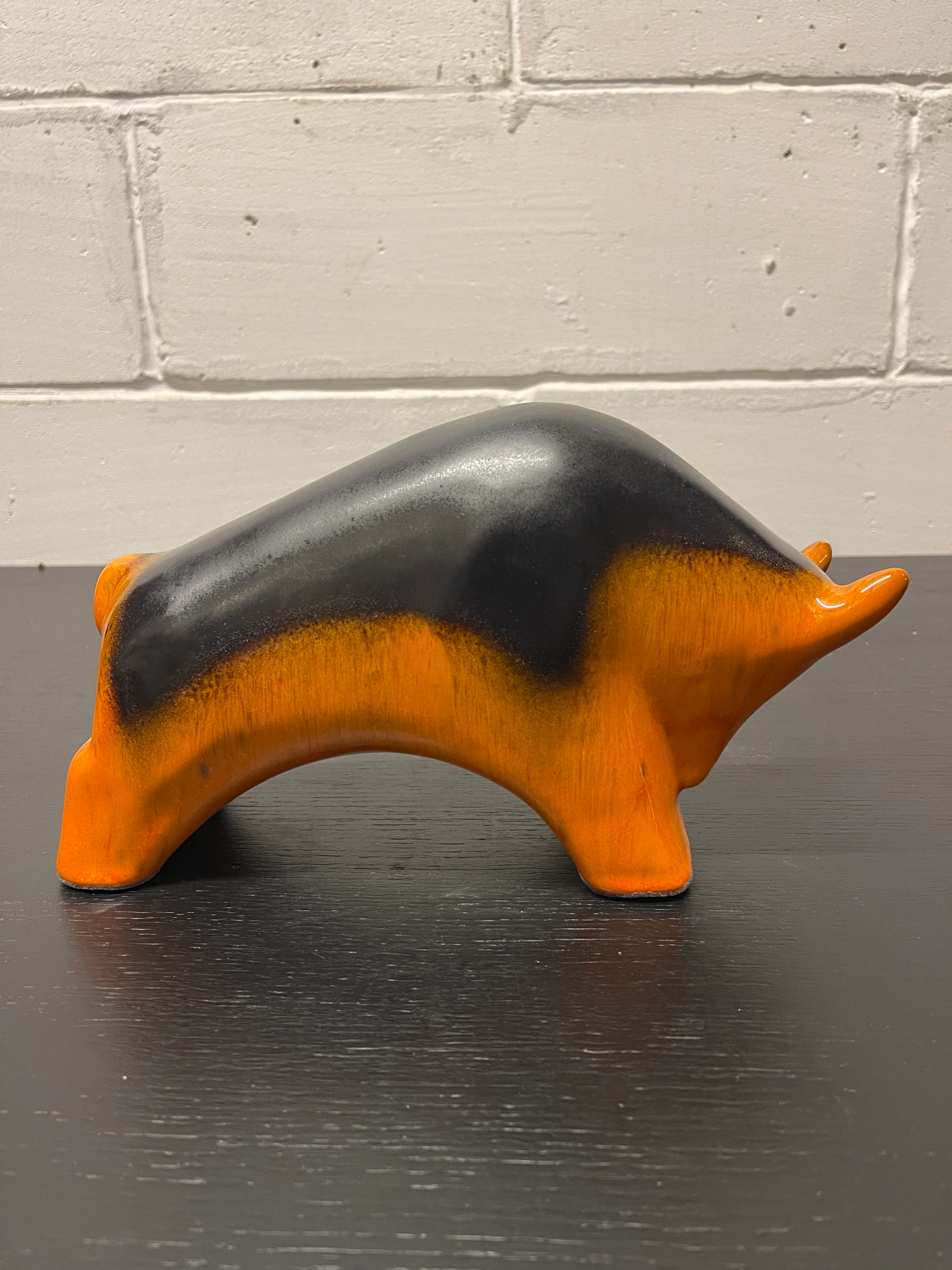 Otto Keramik Ceramic Bull West German Pottery Fat Lava - Image 4