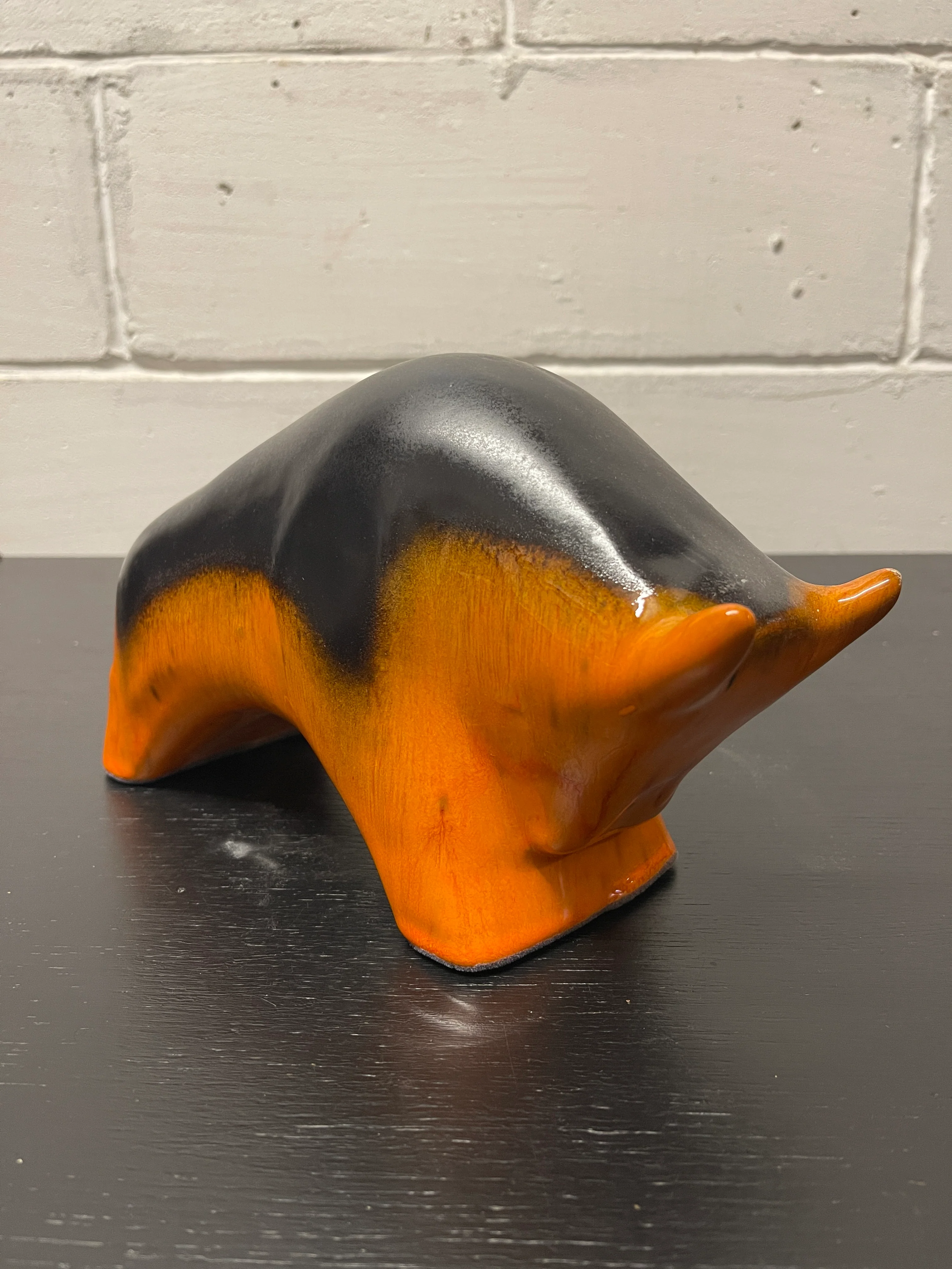 Otto Keramik Ceramic Bull West German Pottery Fat Lava - Image 5