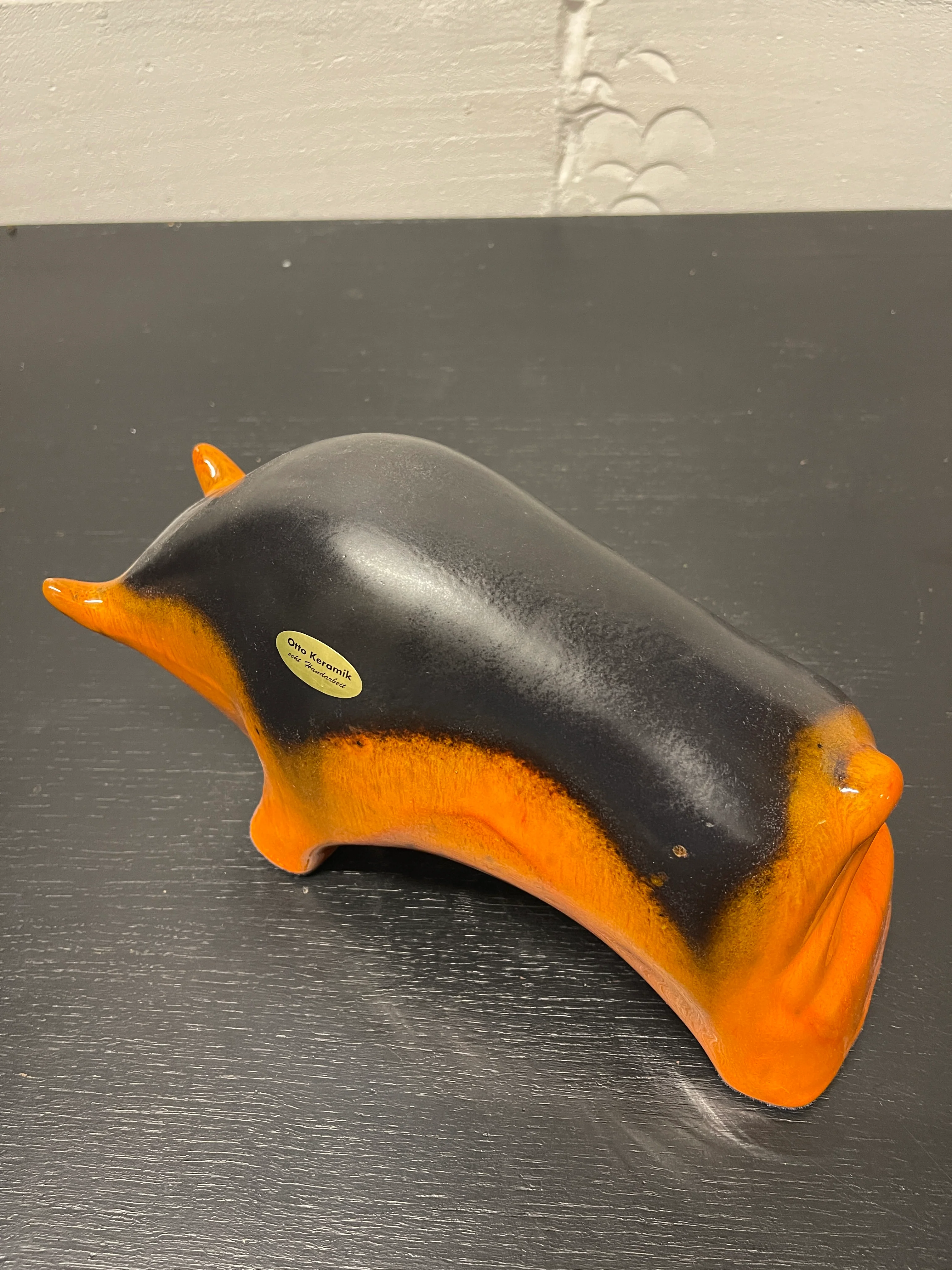 Otto Keramik Ceramic Bull West German Pottery Fat Lava - Image 7