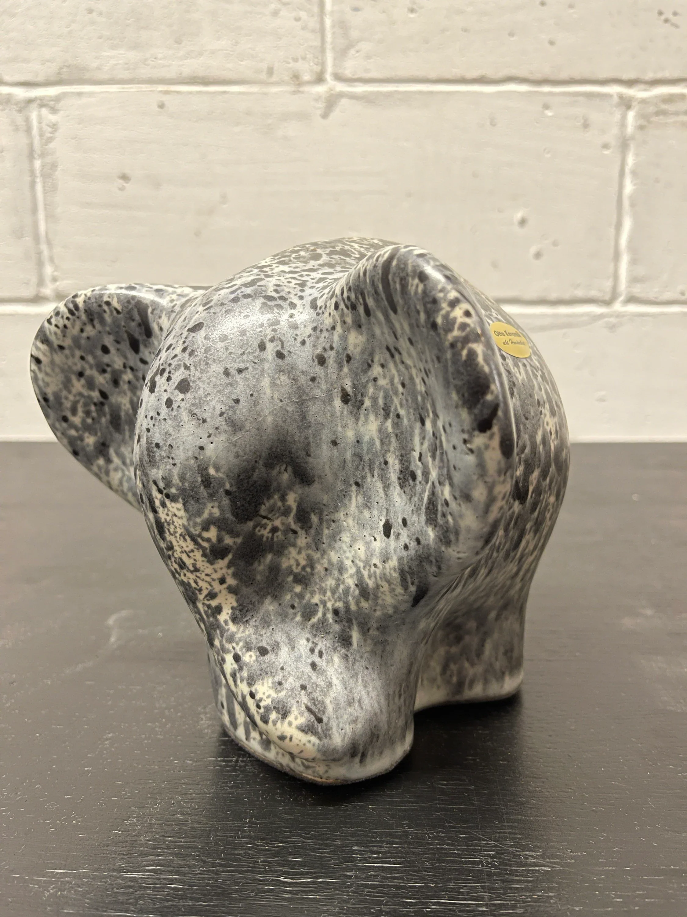 Otto Keramik Ceramic Elephant West German Pottery Fat Lava - Image 2