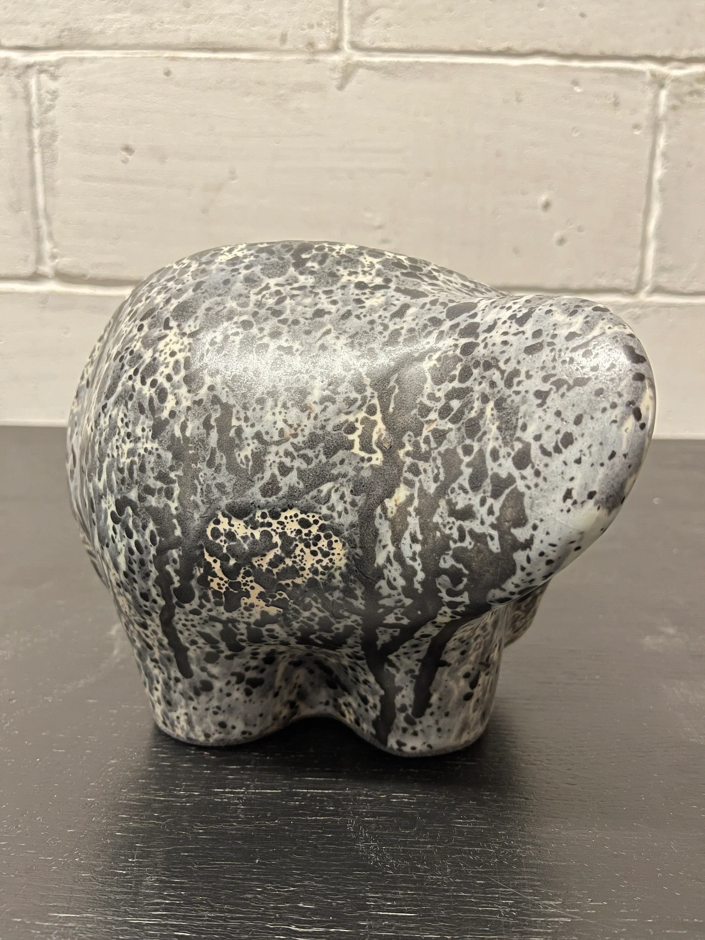 Otto Keramik Ceramic Elephant West German Pottery Fat Lava - Image 7