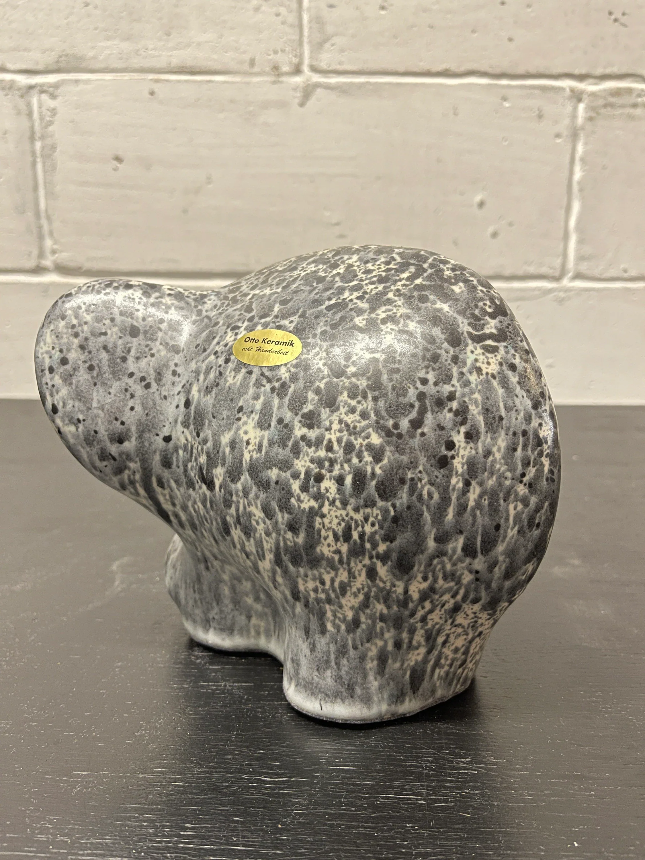 Otto Keramik Ceramic Elephant West German Pottery Fat Lava - Image 9