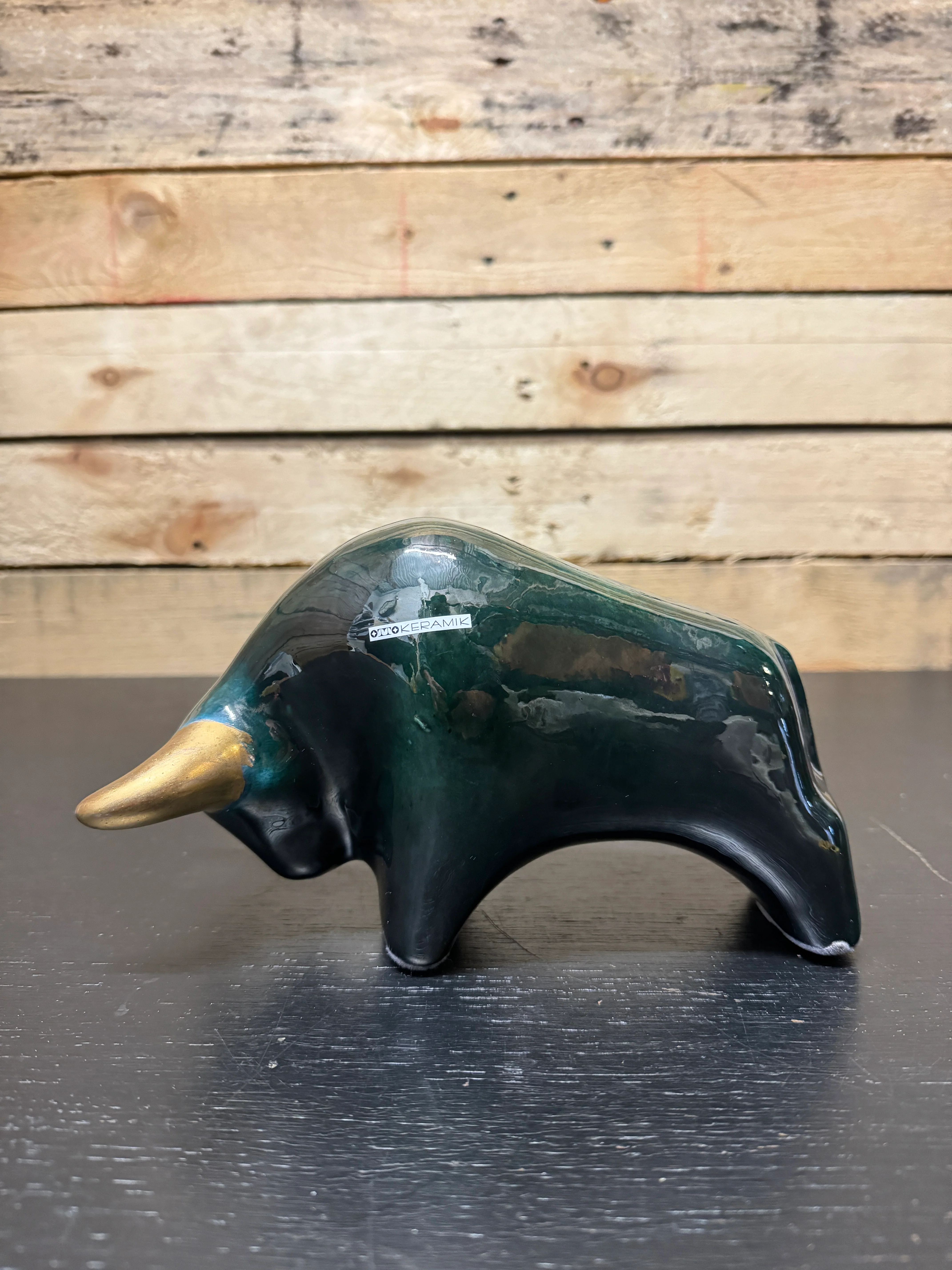 Otto Keramik Classic Ceramic Bull West German Pottery Fat Lava
