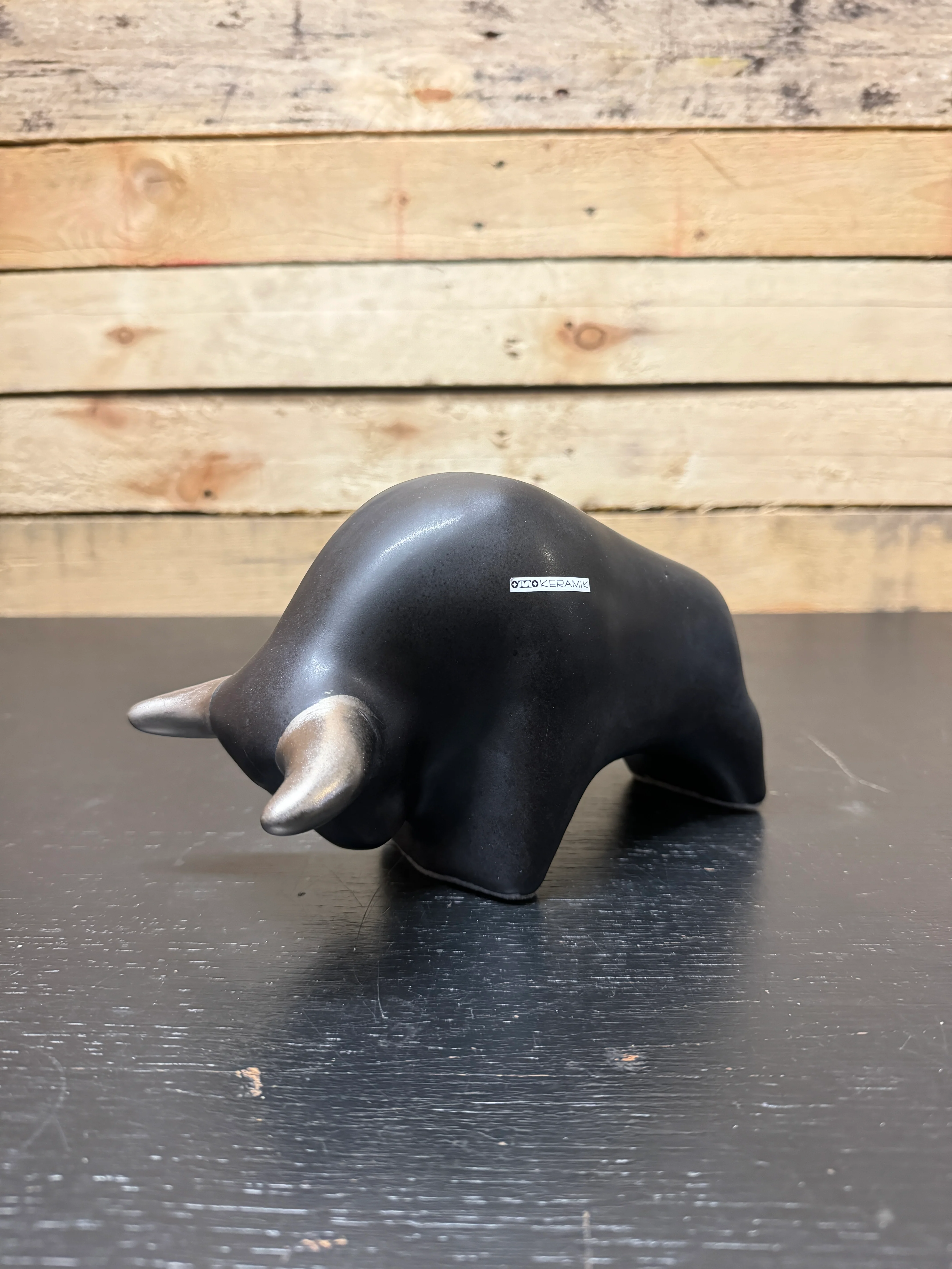 Otto Keramik Classic Ceramic Bull West German Pottery Fat Lava - Image 2