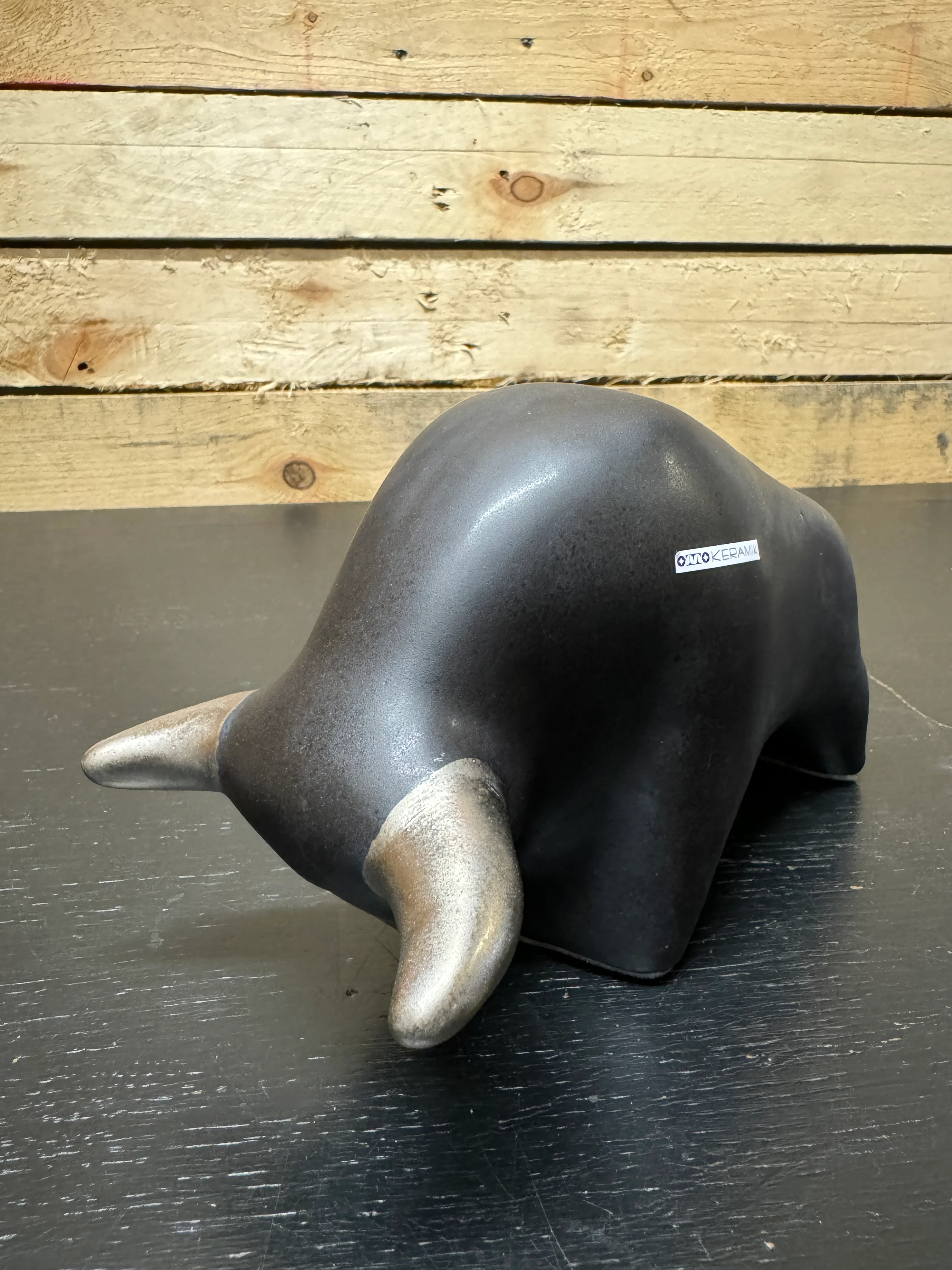 Otto Keramik Classic Ceramic Bull West German Pottery Fat Lava - Image 3
